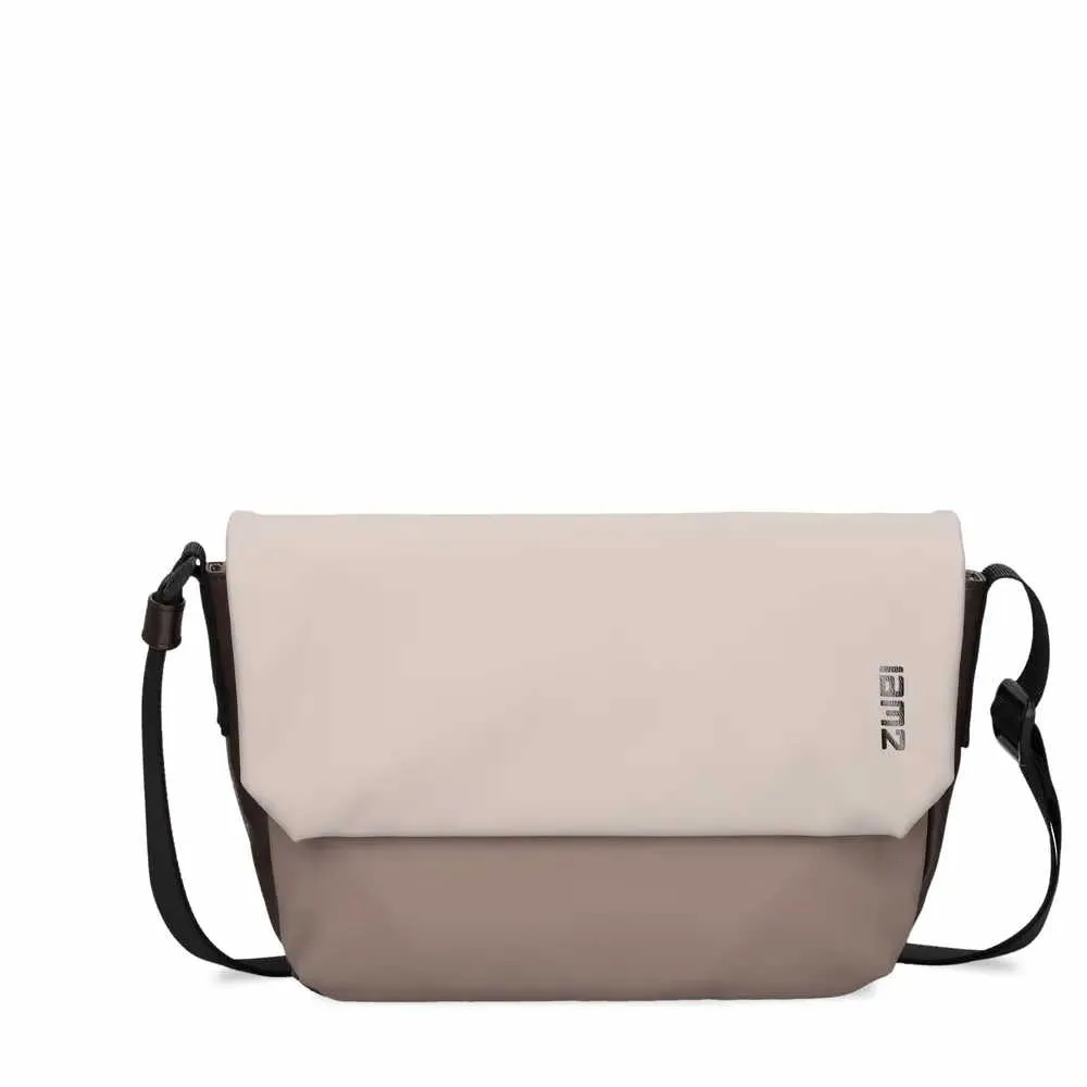ZWEI Mademoiselle Handtasche mit Überschlag Beige Lederimitat ZWEI Mademoiselle Handtasche mit Überschlag Beige Lederimitat