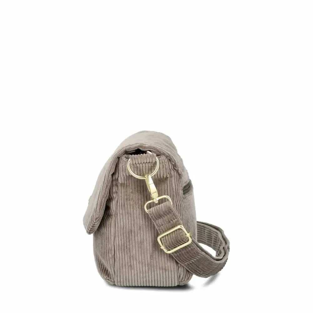 ZWEI Handtasche mit Überschlag Taupe Textil ZWEI Handtasche mit Überschlag Taupe Textil