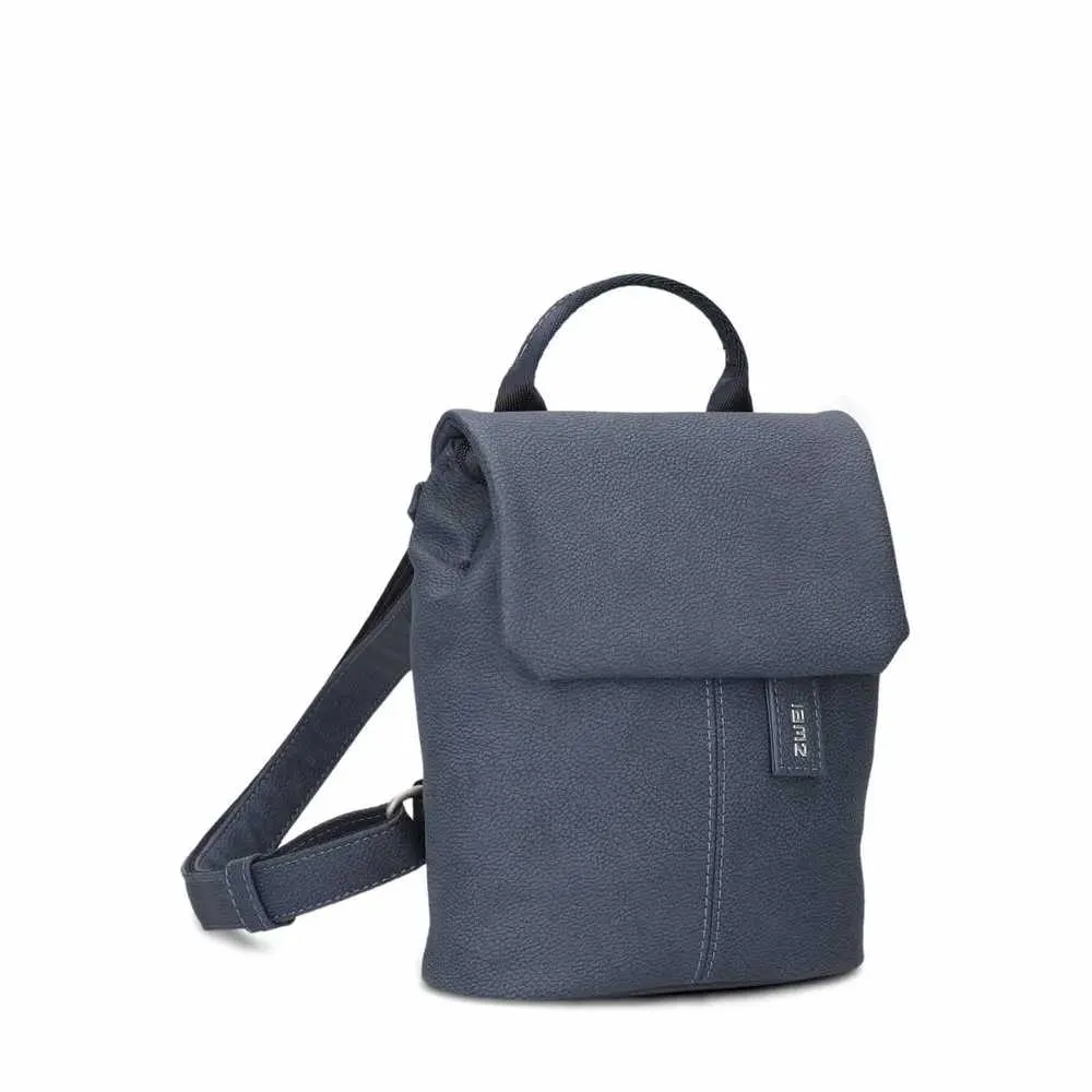 ZWEI Rucksack Blau Lederimitat 