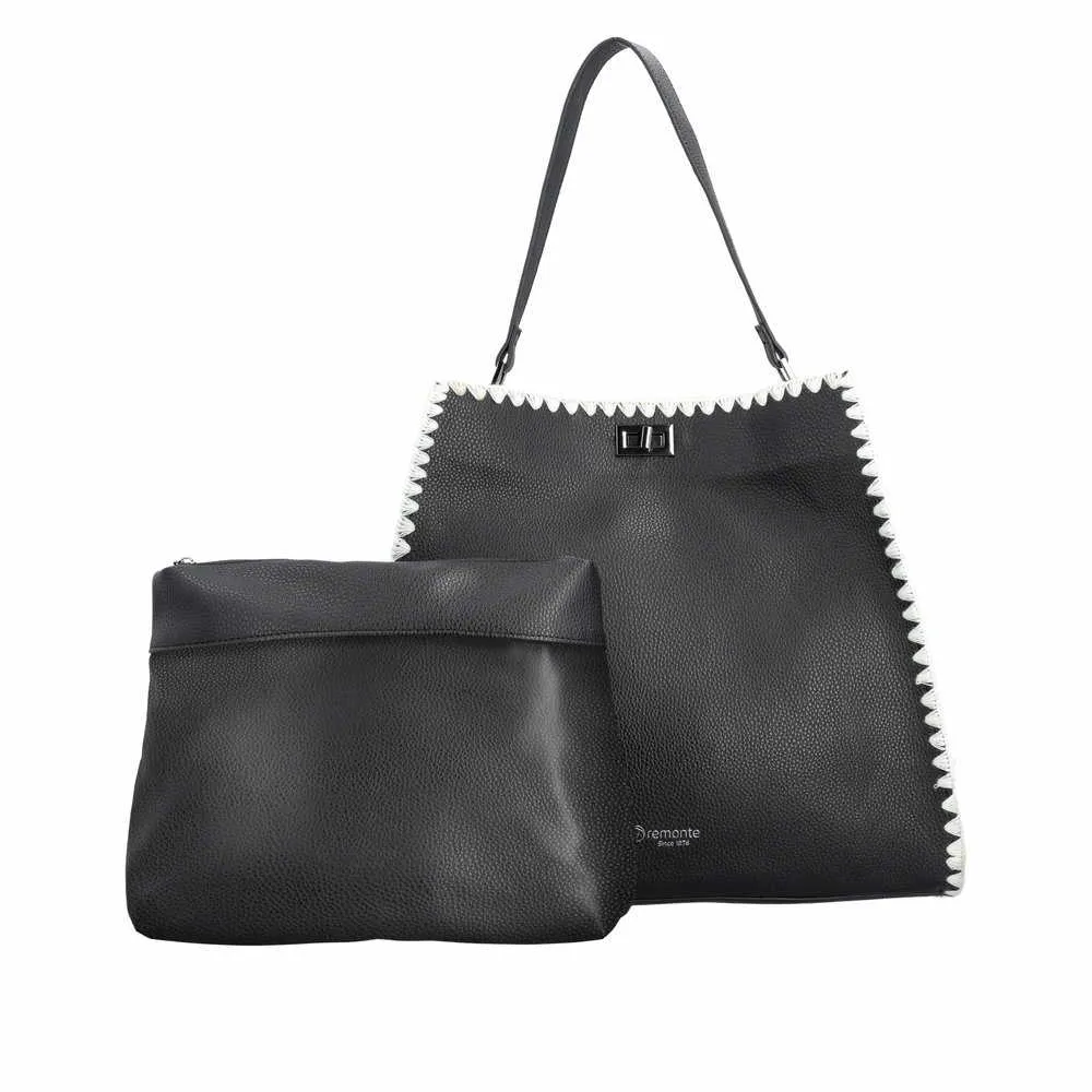 REMONTE Sommertasche Schwarz Lederimitat  Bag in Bag 