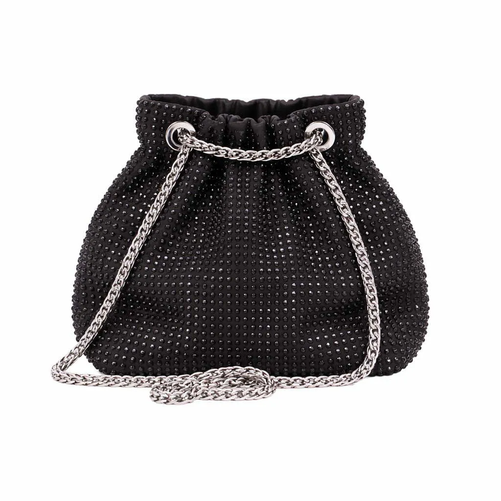 LA STRADA Clutch / Abendtasche Schwarz Textil LA STRADA Clutch / Abendtasche Schwarz Textil