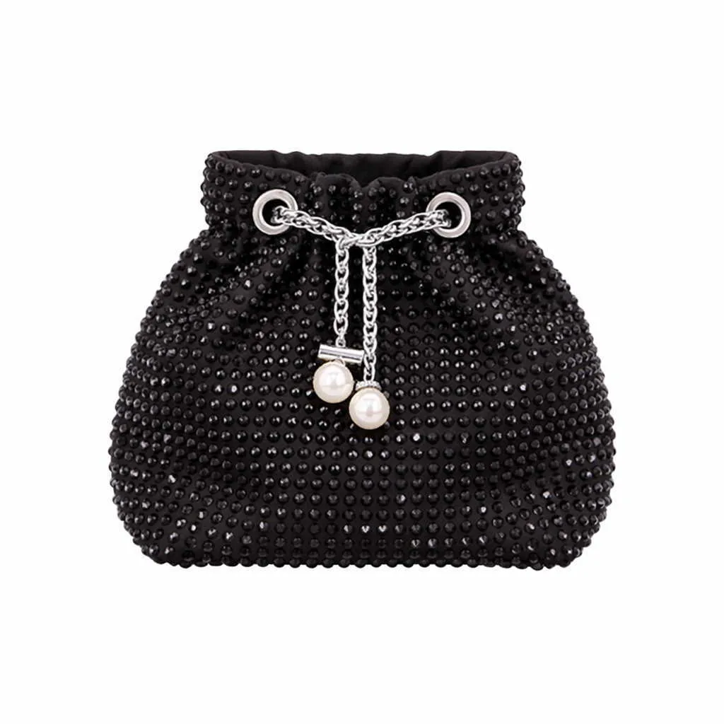 LA STRADA Clutch / Abendtasche Schwarz Textil LA STRADA Clutch / Abendtasche Schwarz Textil