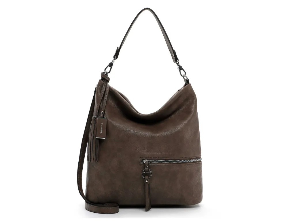 TAMARIS Beuteltasche Taupe Lederimitat TAMARIS Beuteltasche Taupe Lederimitat