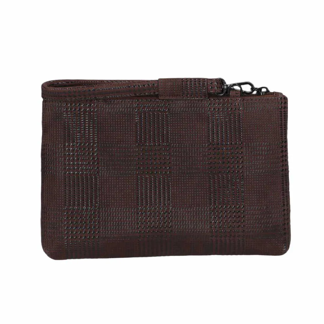 PETER KAISER Clutch / Abendtasche Braun Leder PETER KAISER Clutch / Abendtasche Braun Leder