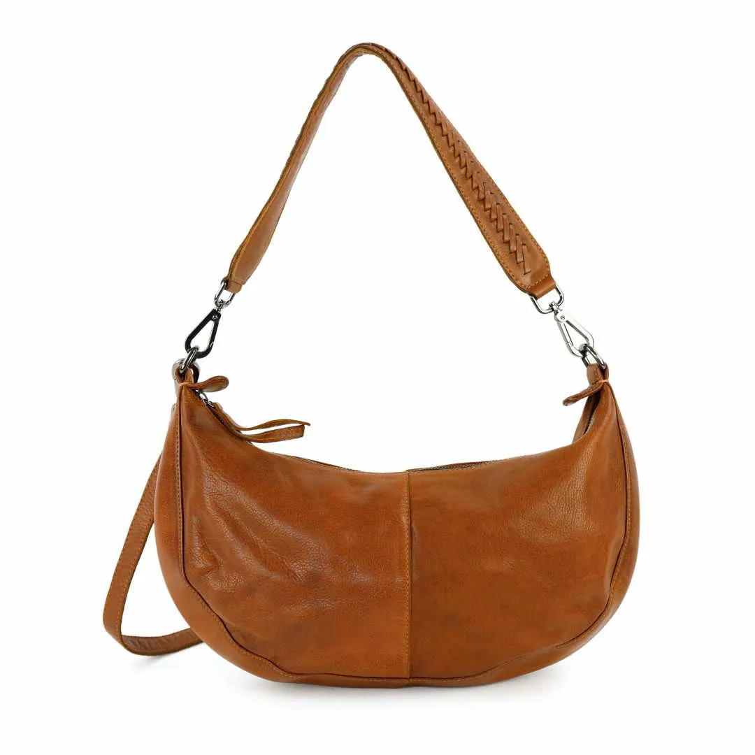 BEAR DESIGN Gürteltasche / Bodybag Braun Leder 