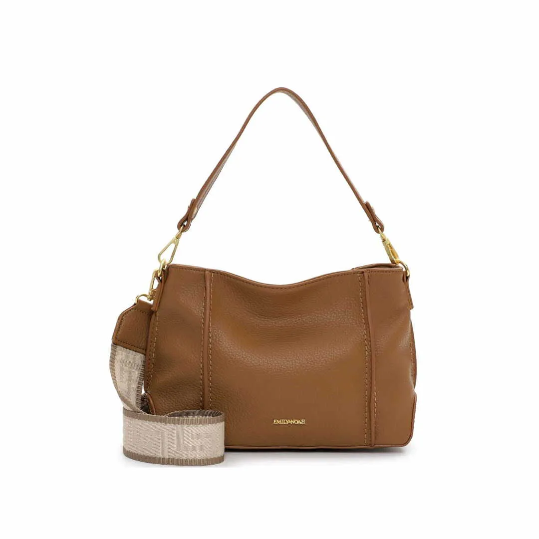 EMILY & NOAH Umhängetasche Camel Lederimitat 