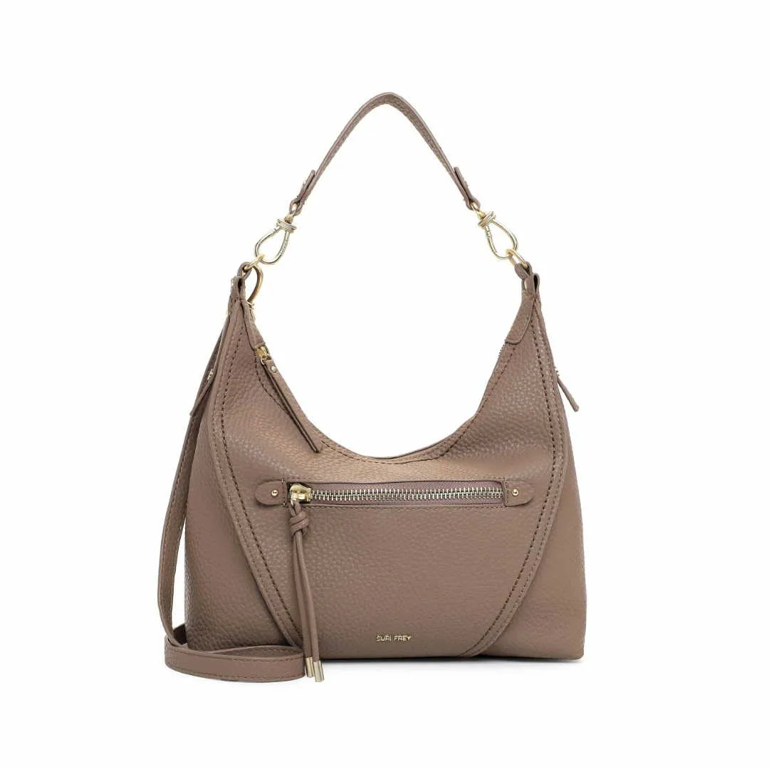 SURI FREY Beuteltasche Taupe Lederimitat SURI FREY Beuteltasche Taupe Lederimitat