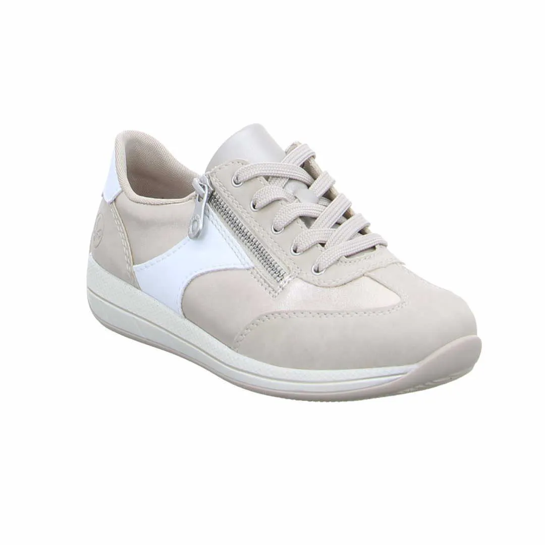 RIEKER Comfort-Schnürer Beige Lederimitat RIEKER Comfort-Schnürer Beige Lederimitat