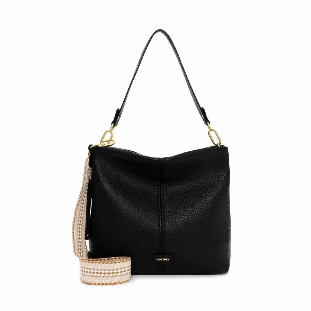 SURI FREY Umhängetasche Schwarz Lederimitat 