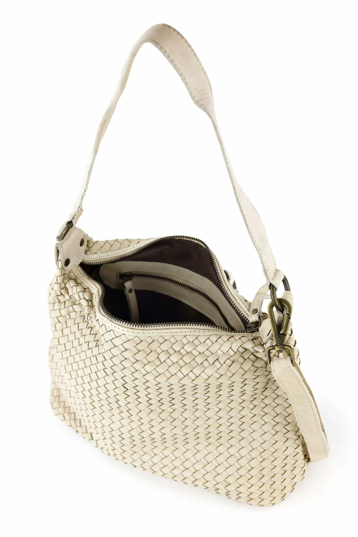 BEAR DESIGN Creme Umhängetasche Offwhite Leder BEAR DESIGN Creme Umhängetasche Offwhite Leder