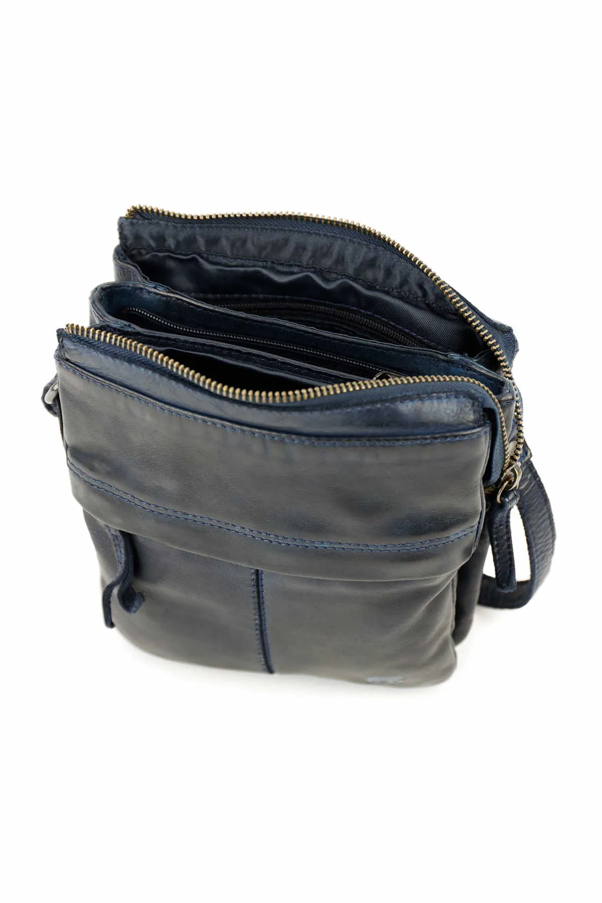 BEAR DESIGN Umhängetasche Dunkelblau Leder BEAR DESIGN Umhängetasche Dunkelblau Leder
