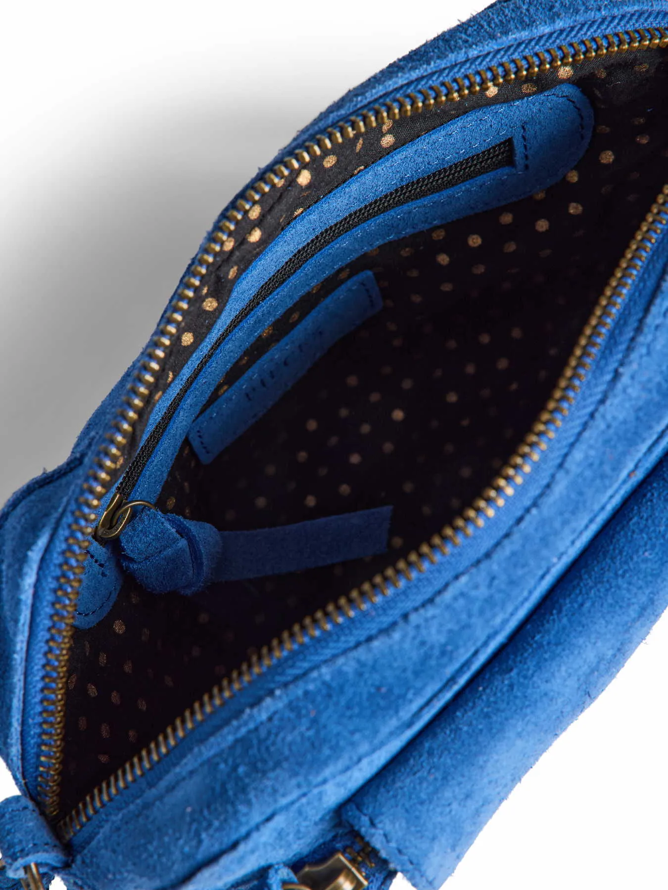 PIECES Umhängetasche Jeansblau Leder 