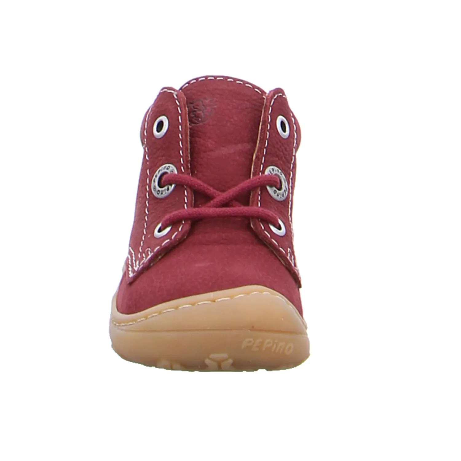 PEPINO Bottine Unisex Lauflernschuh Dunkelrot Leder 