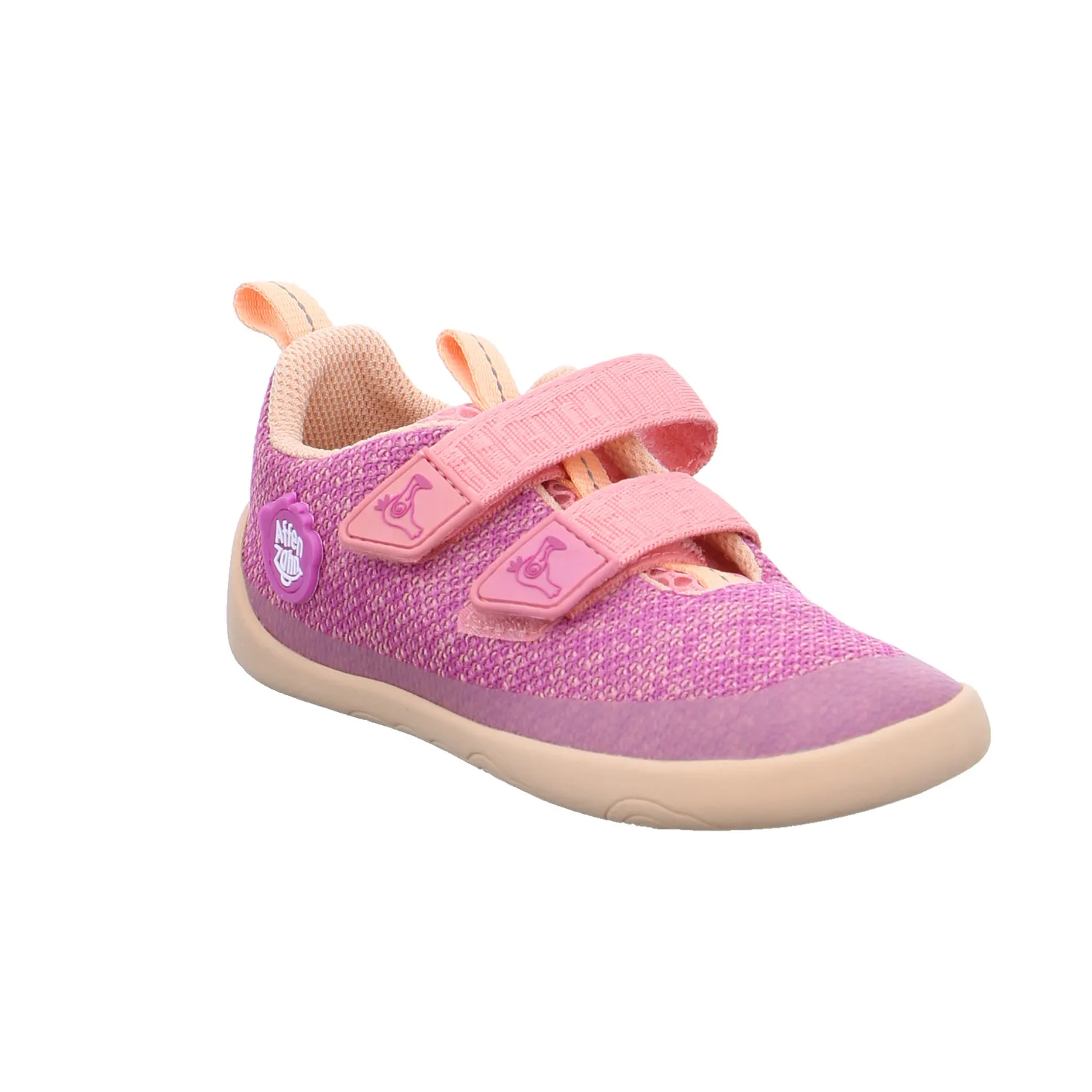 AFFENZAHN Komfortschuh Kleinkinder-Halbschuh Klett Pink Textil 