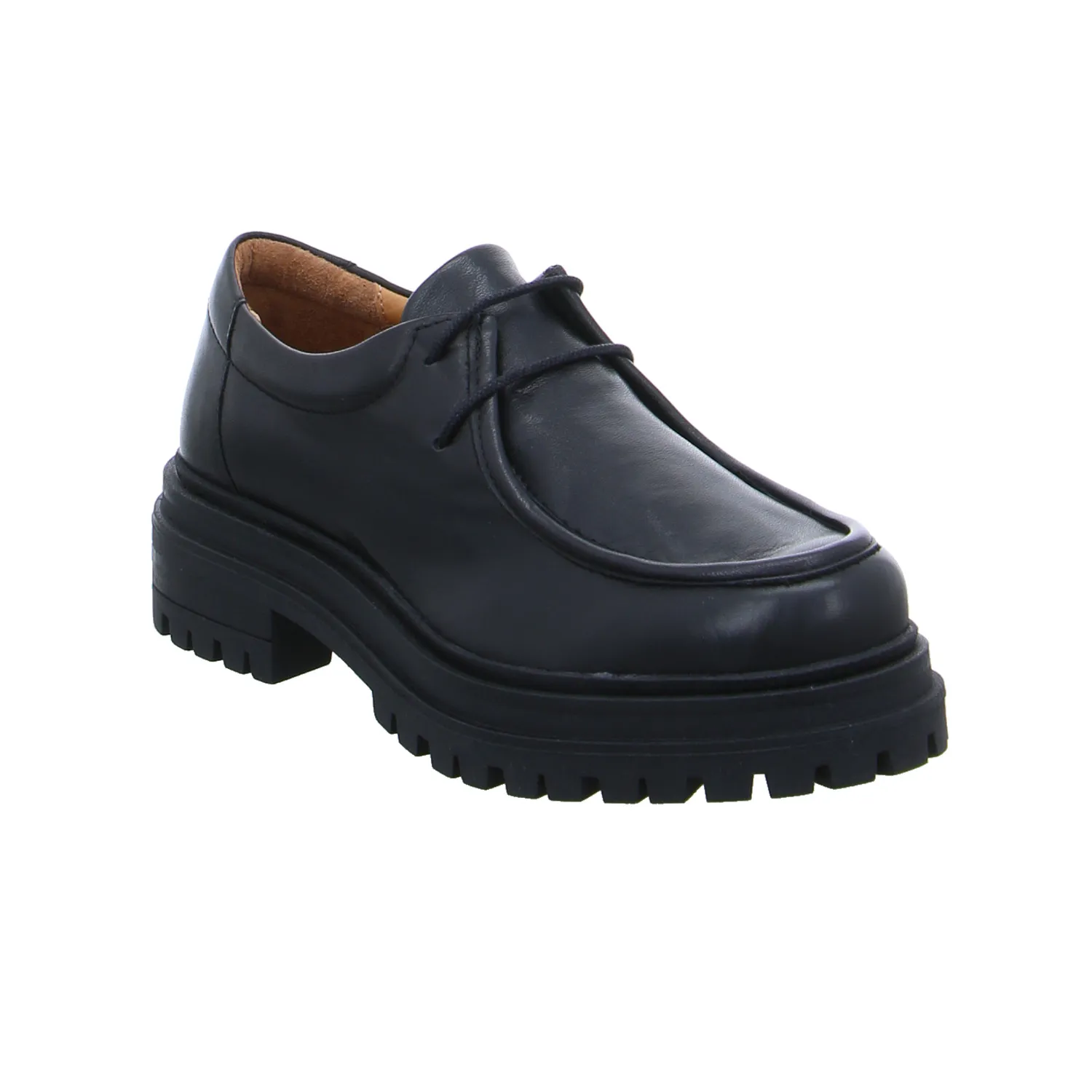 SCHUHENGEL Schnürschuh Schwarz Leder SCHUHENGEL Schnürschuh Schwarz Leder