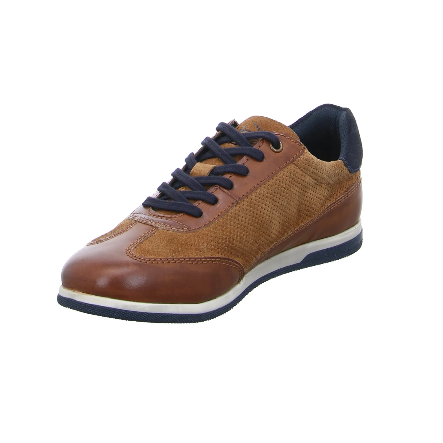 BUGATTI SHOES Halbschuhe Sneaker Cognac Leder 