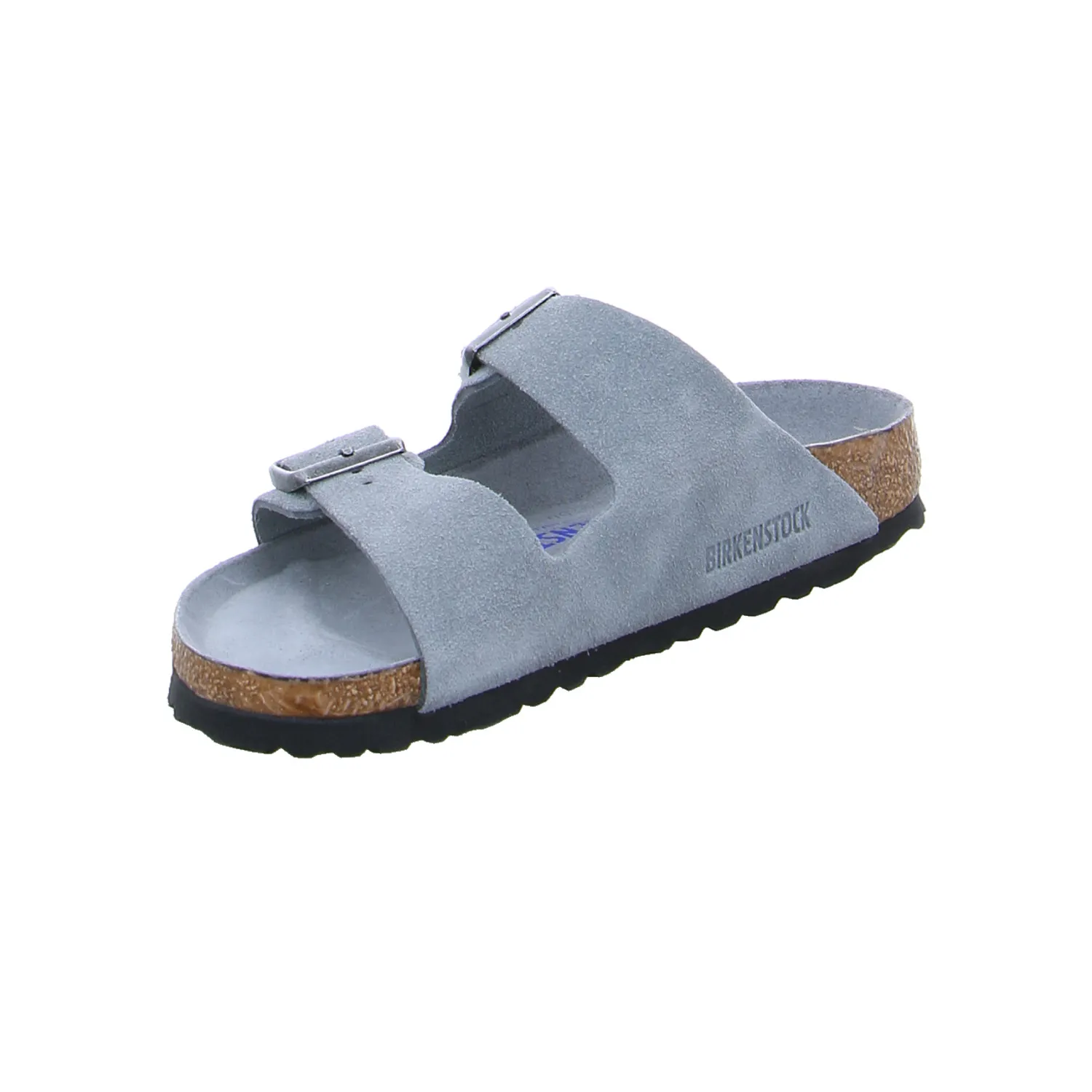 BIRKENSTOCK Bio-Fussbett Grau Leder 
