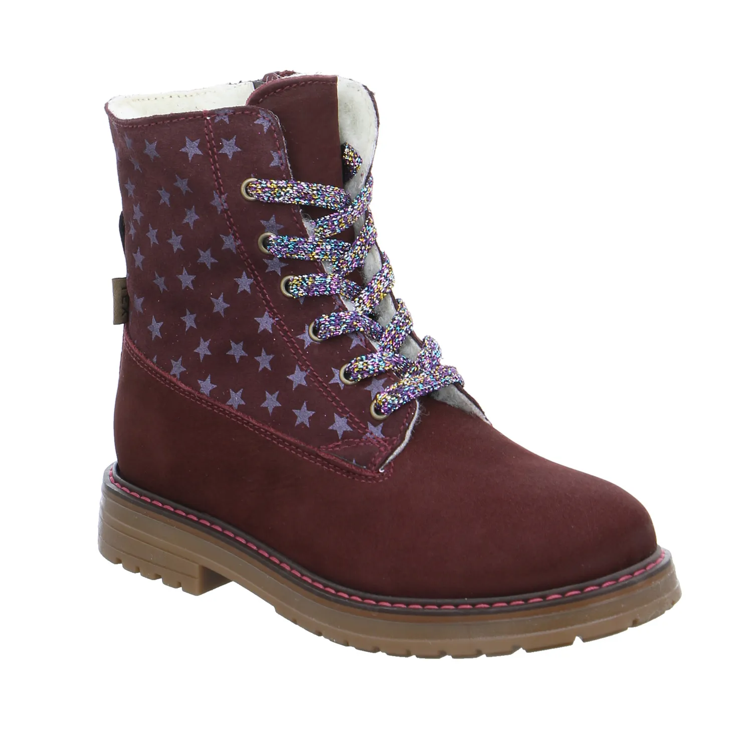 SCHUHENGEL Schnürstiefel Kleinkinder-Winterstiefel Dunkelrot Leder SCHUHENGEL Schnürstiefel Kleinkinder-Winterstiefel Dunkelrot Leder