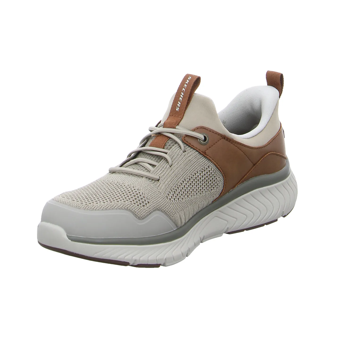 SKECHERS Air-Cooled Arch Fit Halbschuhe Sneaker Stoff Taupe Synthetik 