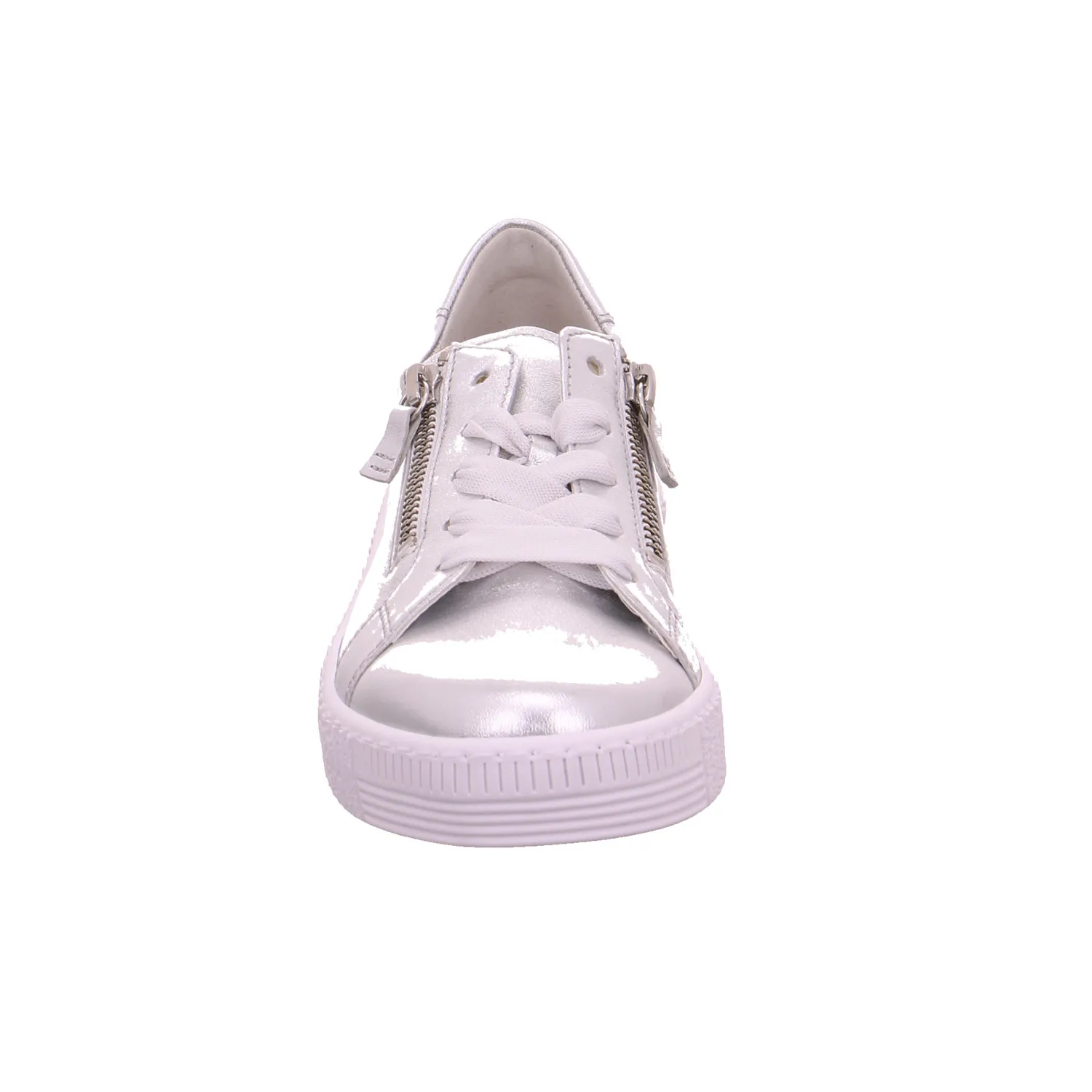 GABOR mit Wechselfussbett Sneaker Silber Leder GABOR mit Wechselfussbett Sneaker Silber Leder