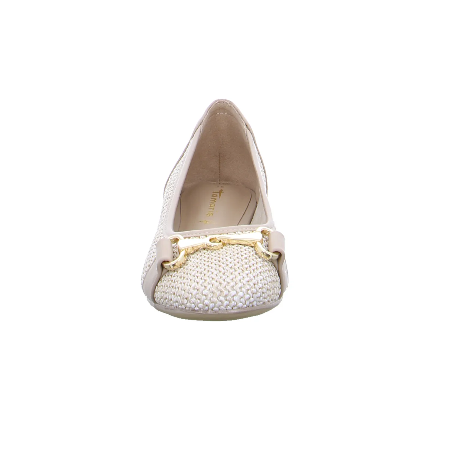 TAMARIS Ballerina Beige Lederimitat TAMARIS Ballerina Beige Lederimitat