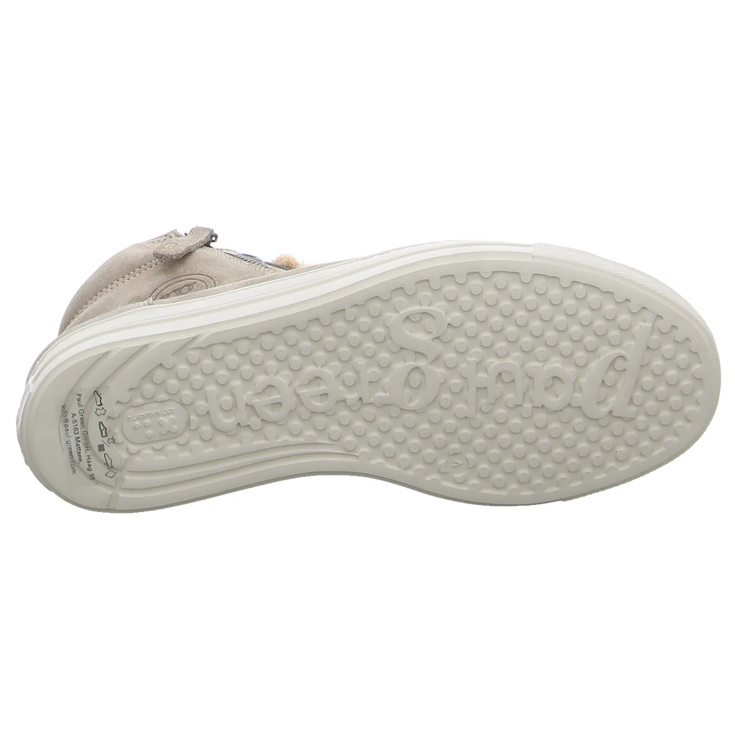 PAUL GREEN Mid Cut Sneaker Beige Leder 