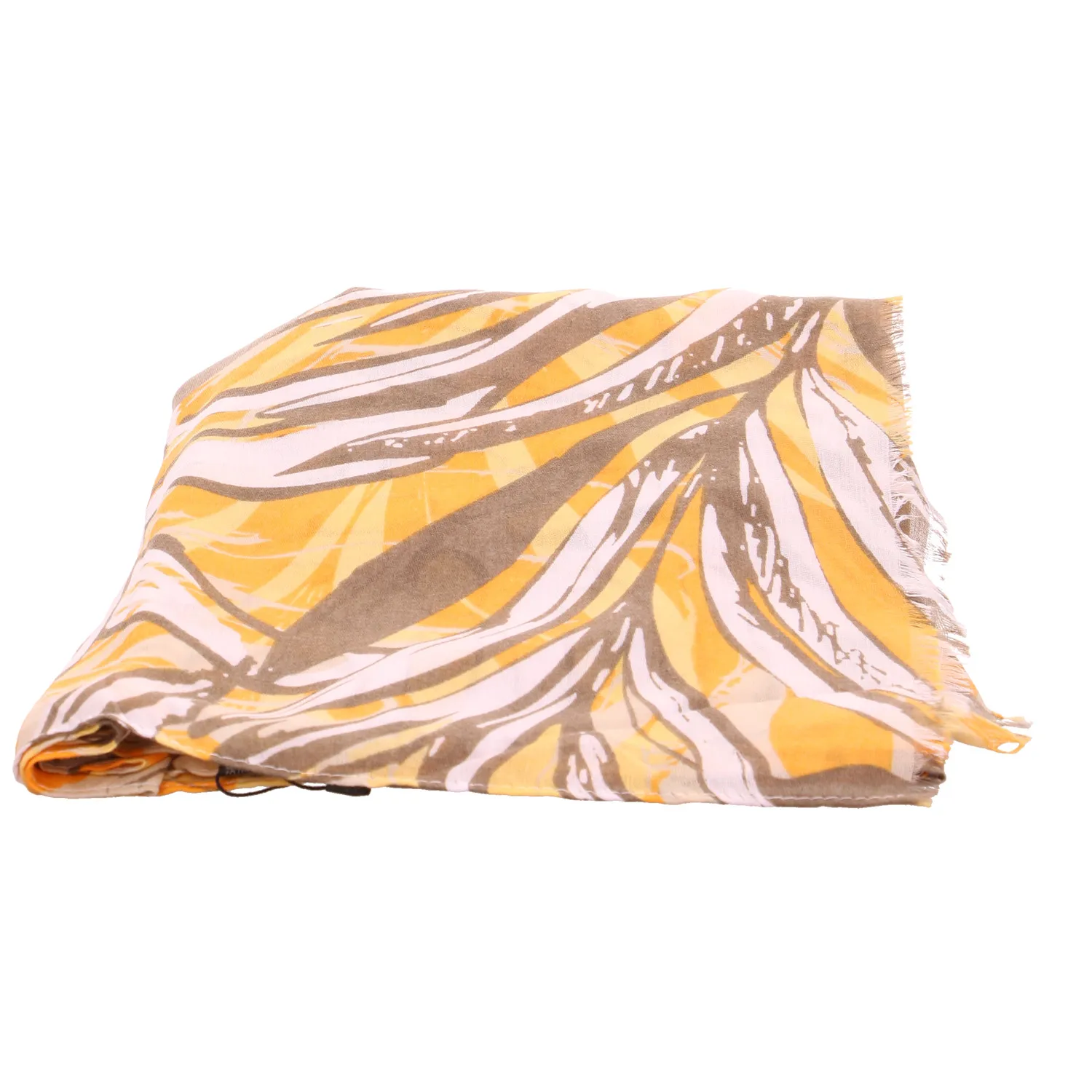 * Schal Muster Blätter Schal Taupe Textil * Schal Muster Blätter Schal Taupe Textil
