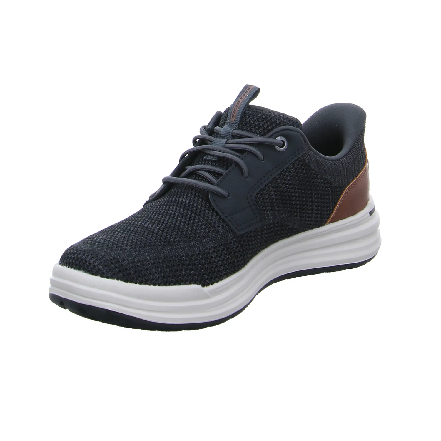 SKECHERS Air-Cooled Memory Foam Halbschuhe Sneaker Stoff Schwarz Synthetik 
