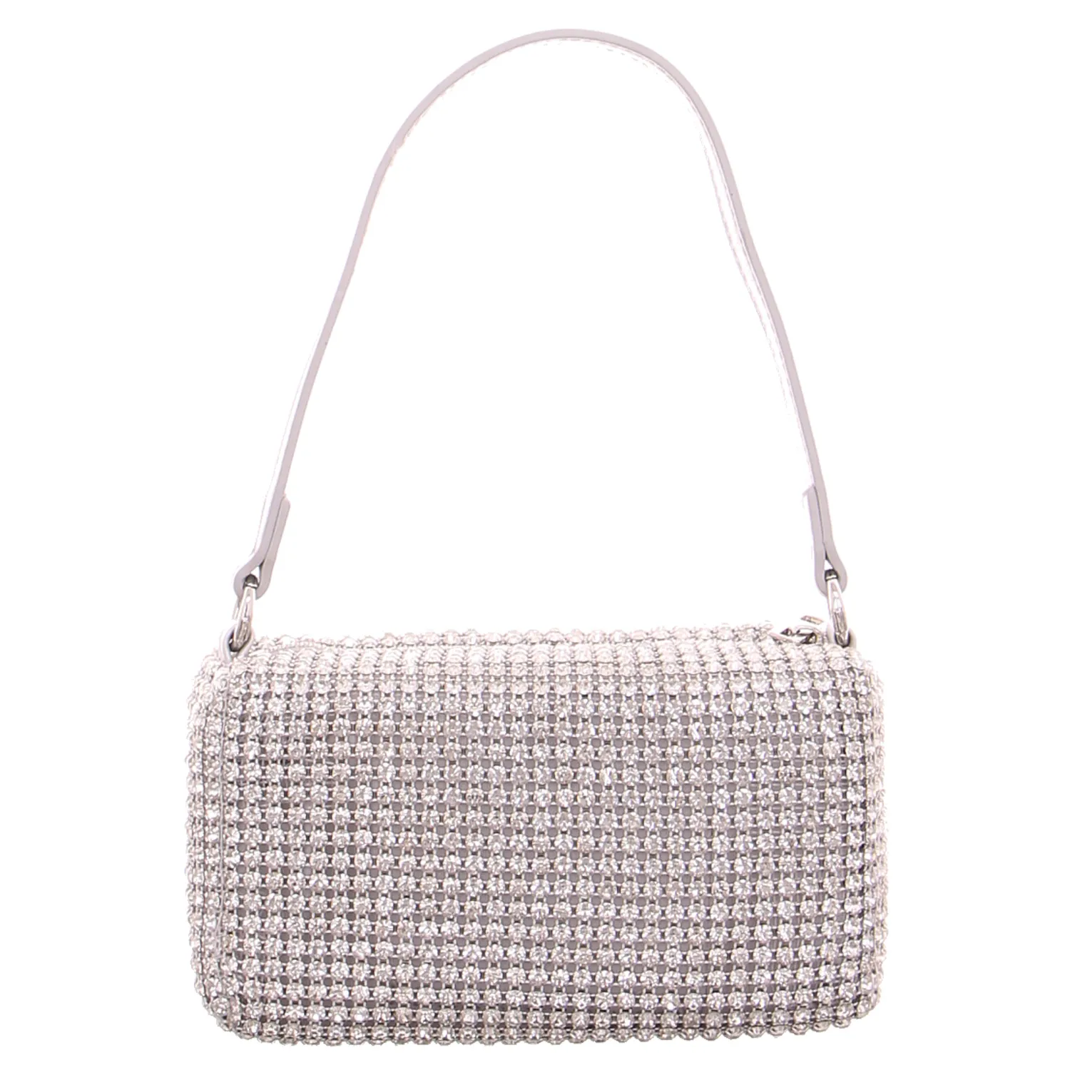 * Clutch / Abendtasche Silber Synthetik 