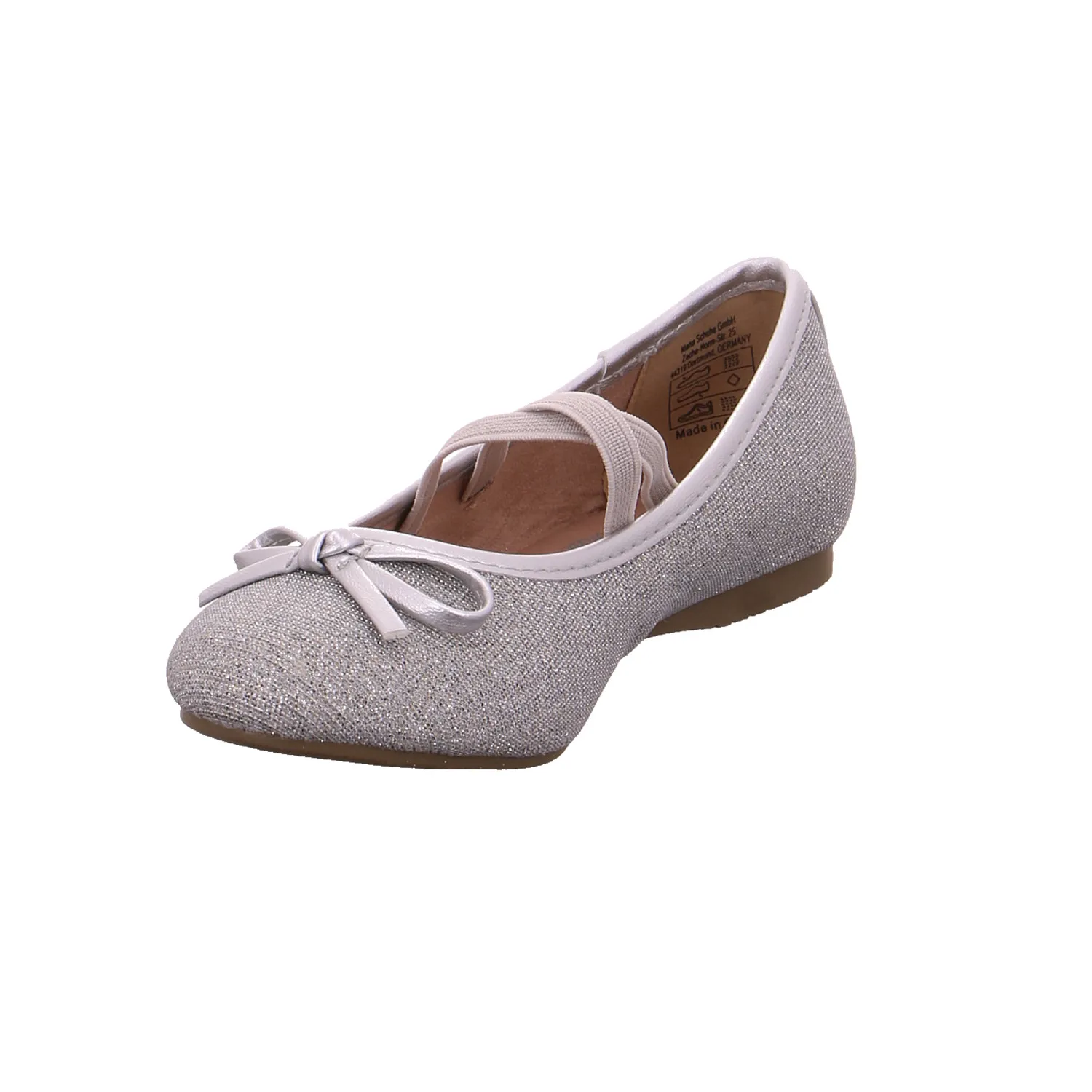 INDIGO Festlicher Schuh Mädchen-Ballerina Silber Lederimitat INDIGO Festlicher Schuh Mädchen-Ballerina Silber Lederimitat