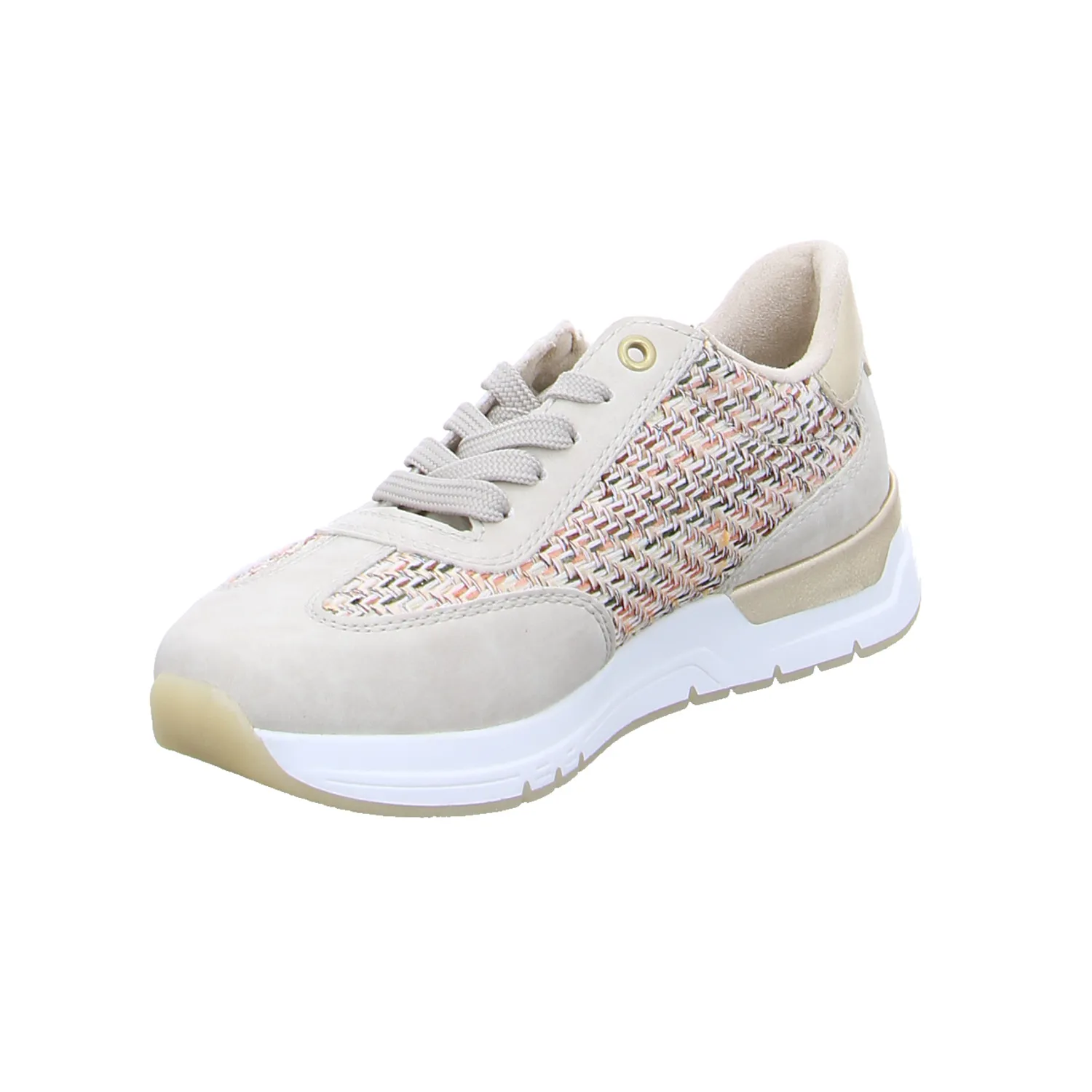 RIEKER Sneaker Beige Lederimitat 
