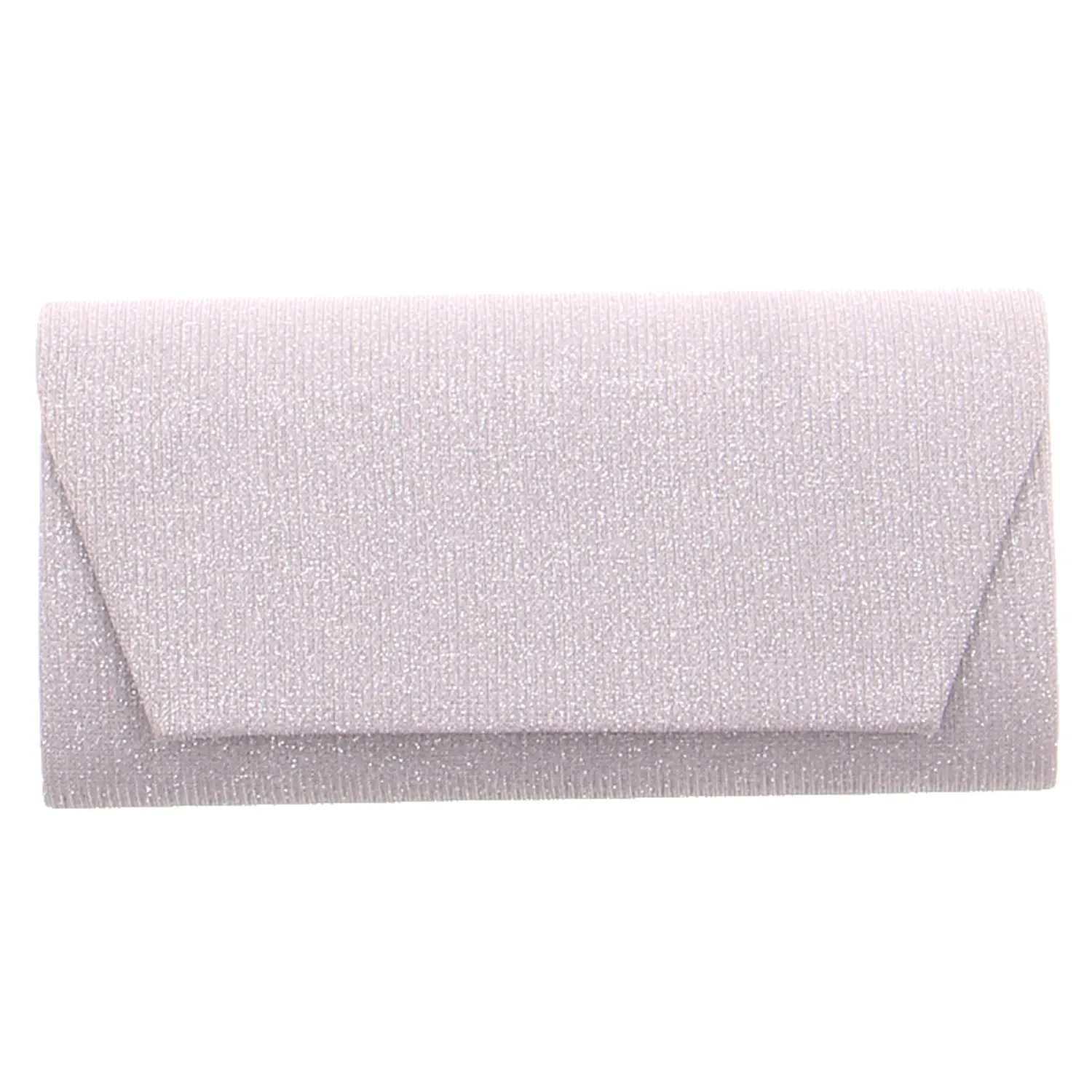 * Clutch / Abendtasche Silber Textil 