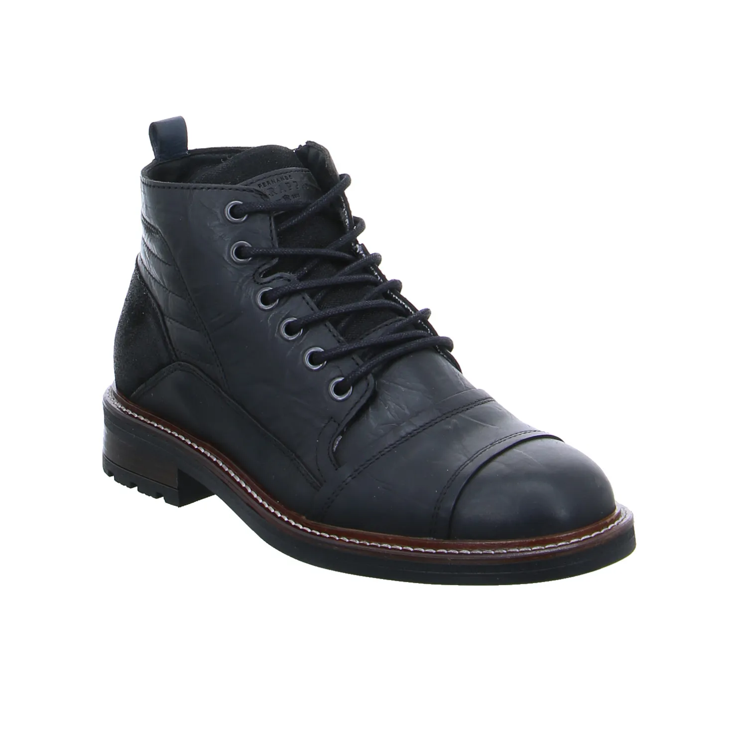 FERNANDO STRAPPA Boots Schwarz Leder FERNANDO STRAPPA Boots Schwarz Leder