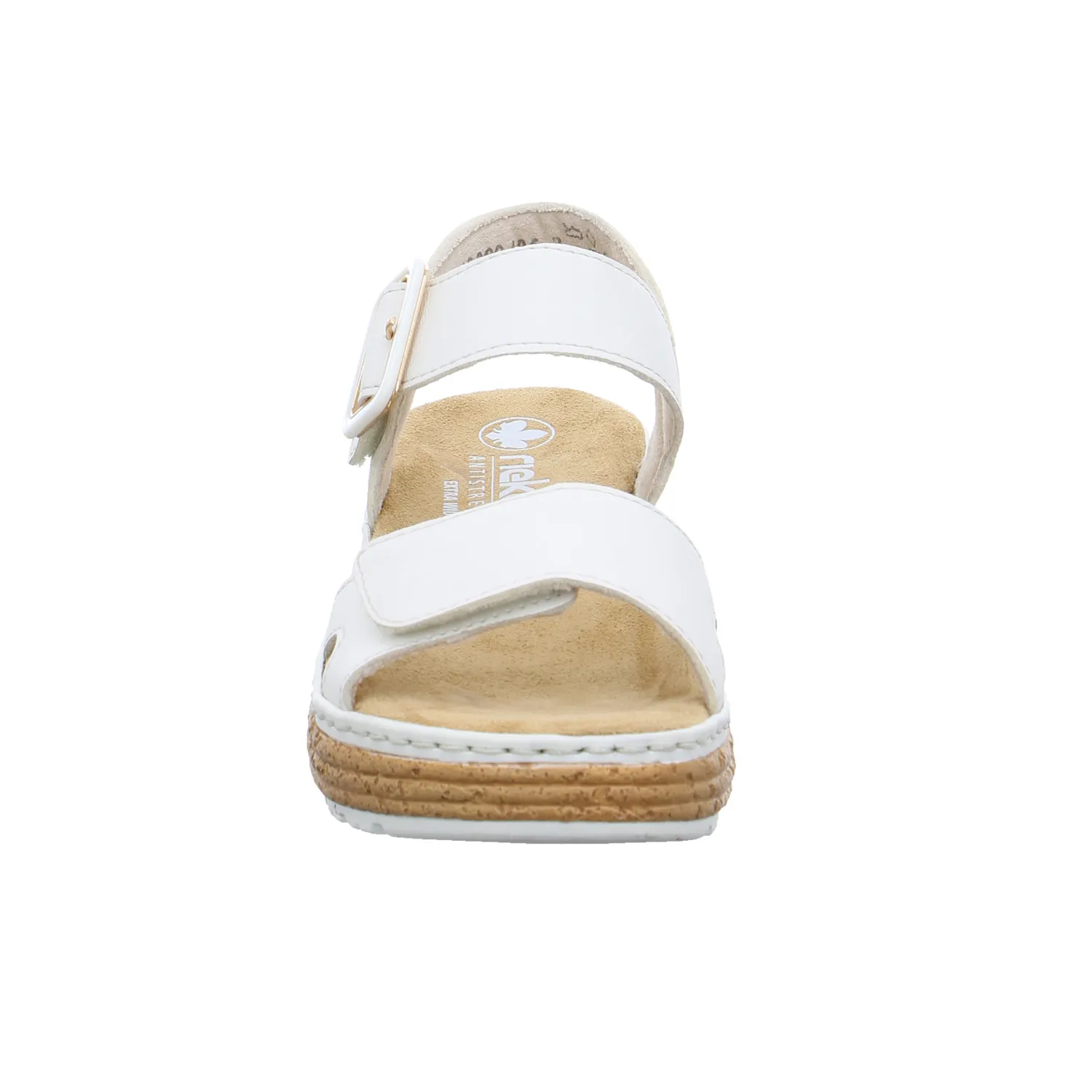 RIEKER Sandalette Offwhite Lederimitat 