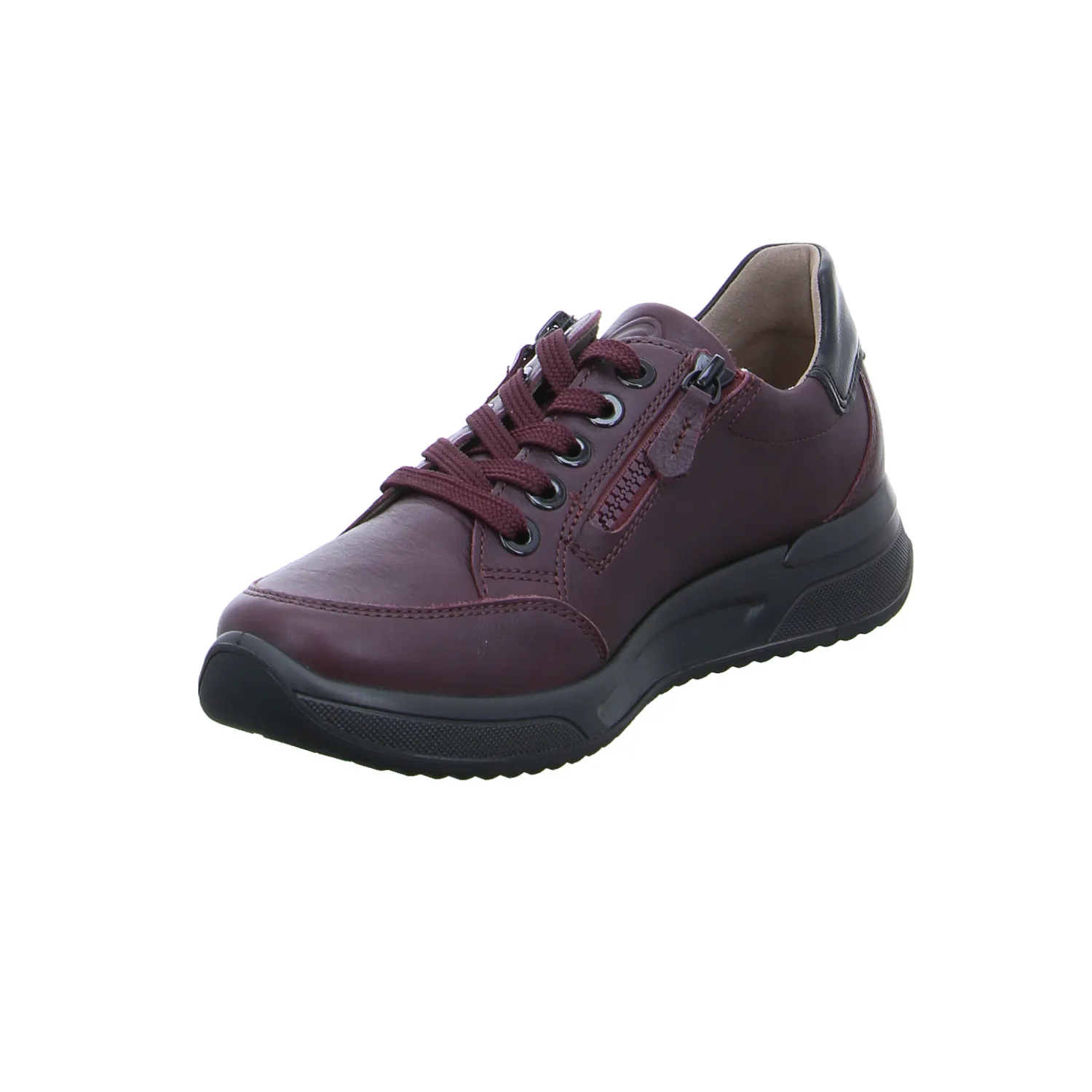 ARA mit Wechselfussbett Comfort-Schnürer Bordeau Leder 