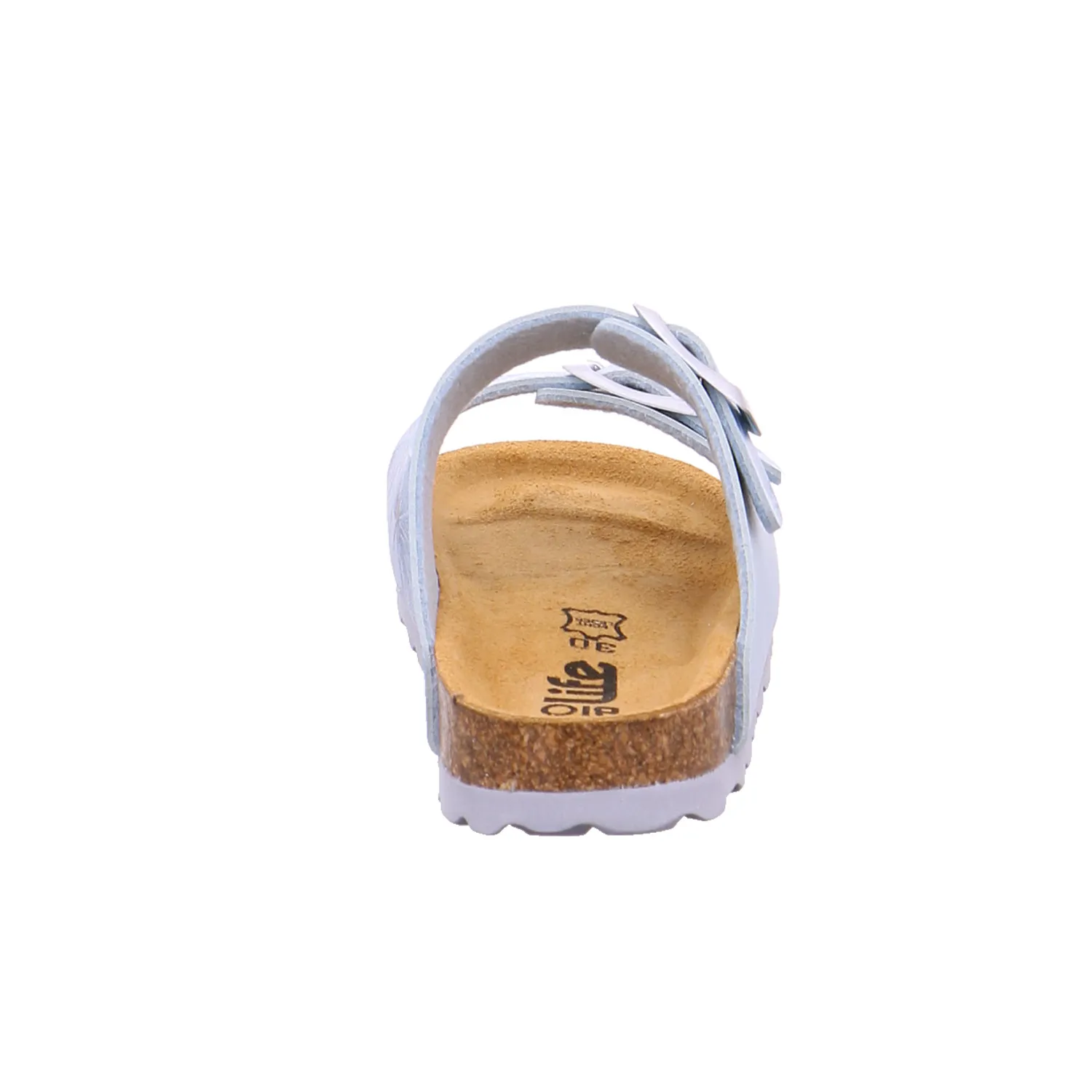 BIOLife Unisex Kinder-Pantolette Hellblau Lederimitat BIOLife Unisex Kinder-Pantolette Hellblau Lederimitat