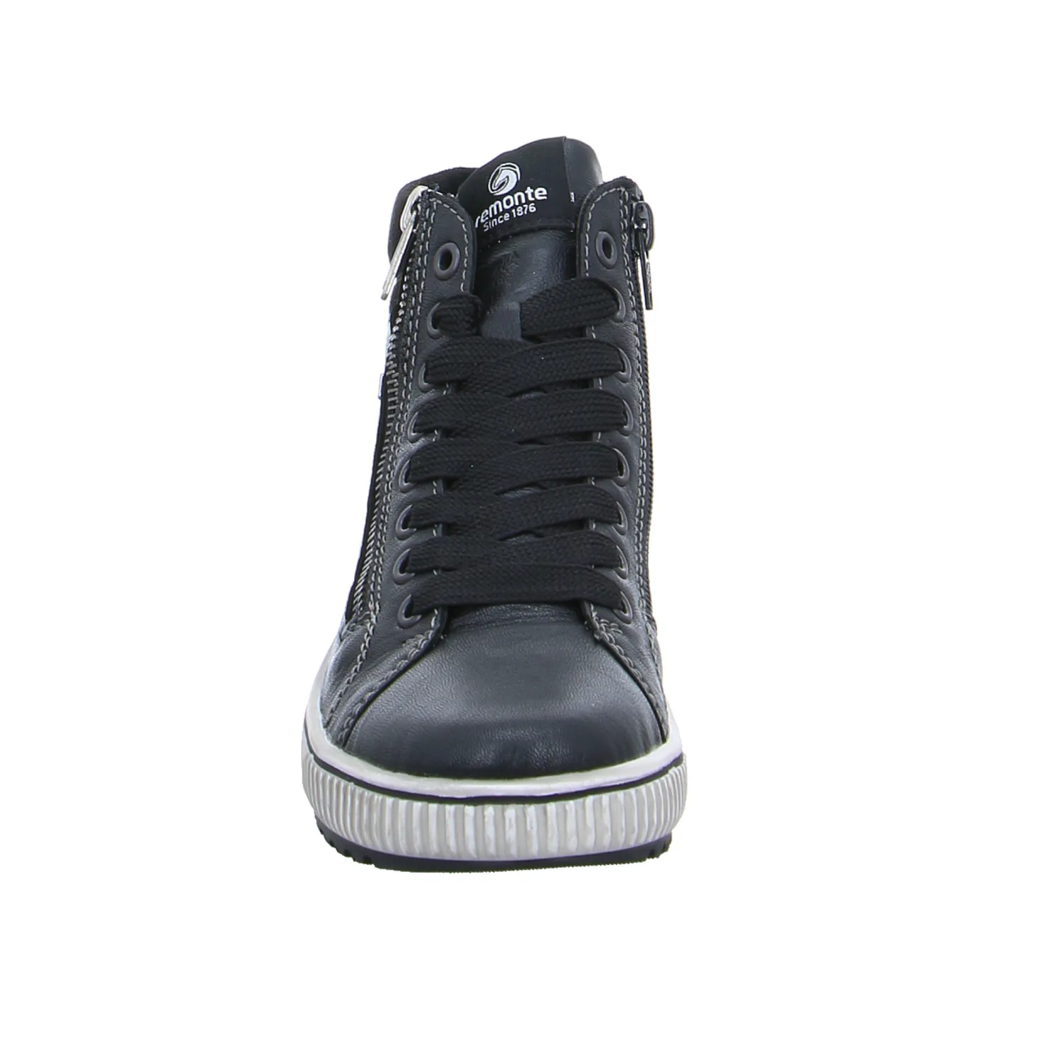 REMONTE mit TEX Membrane Mid Cut Sneaker Schwarz Leder 