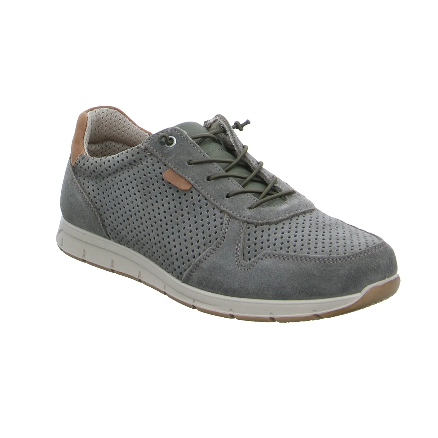 IMAC Halbschuhe Sneaker Stoff Grün Leder IMAC Halbschuhe Sneaker Stoff Grün Leder