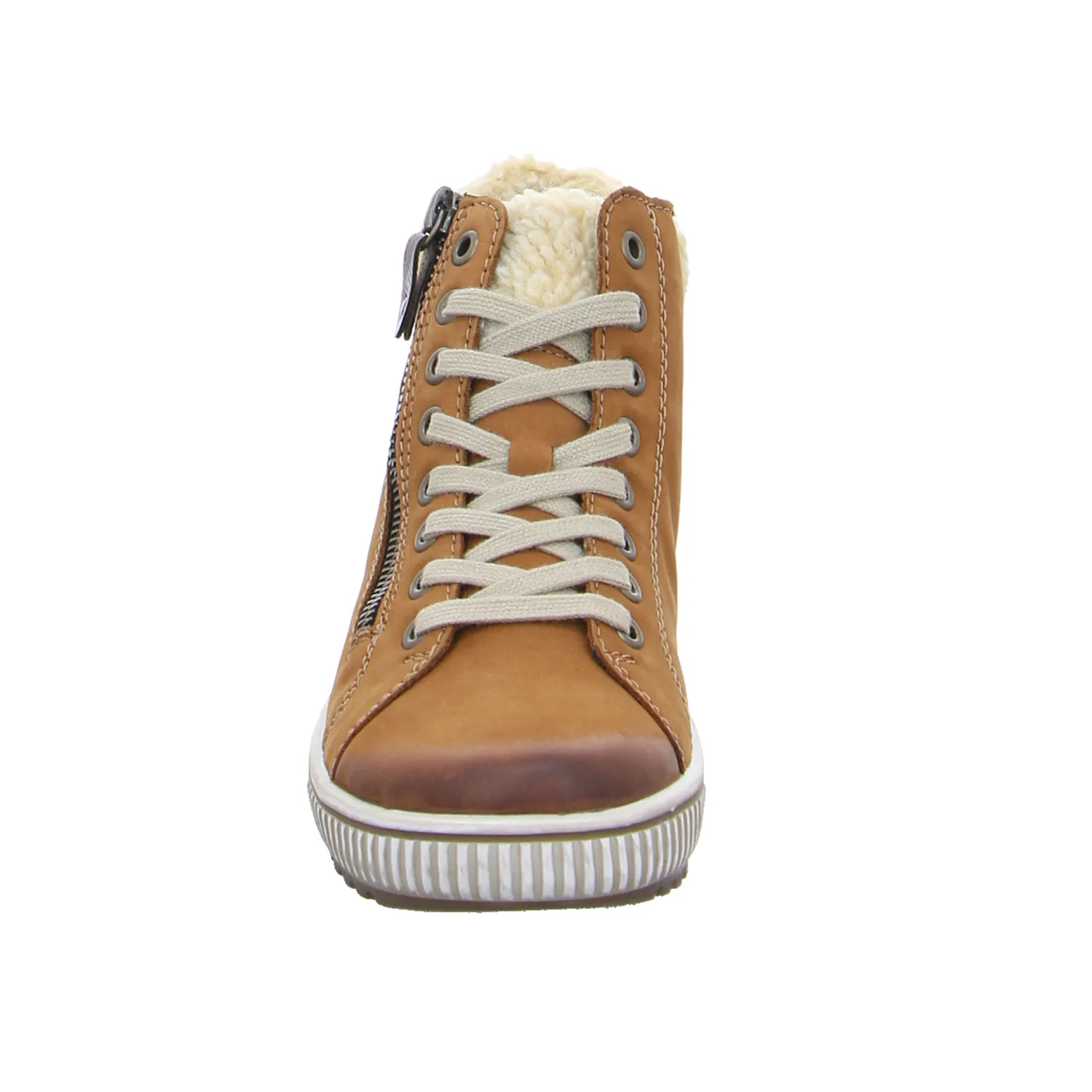 REMONTE mit TEX Membrane Mid Cut Sneaker Cognac Leder 