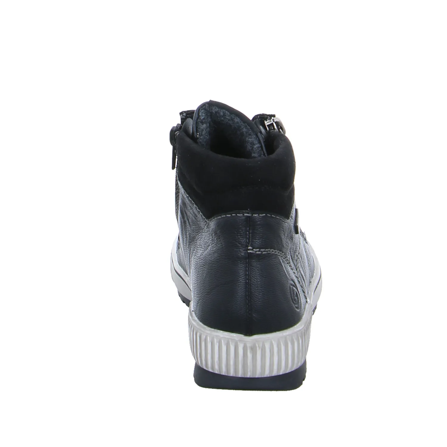 REMONTE mit TEX Membrane Mid Cut Sneaker Schwarz Leder 