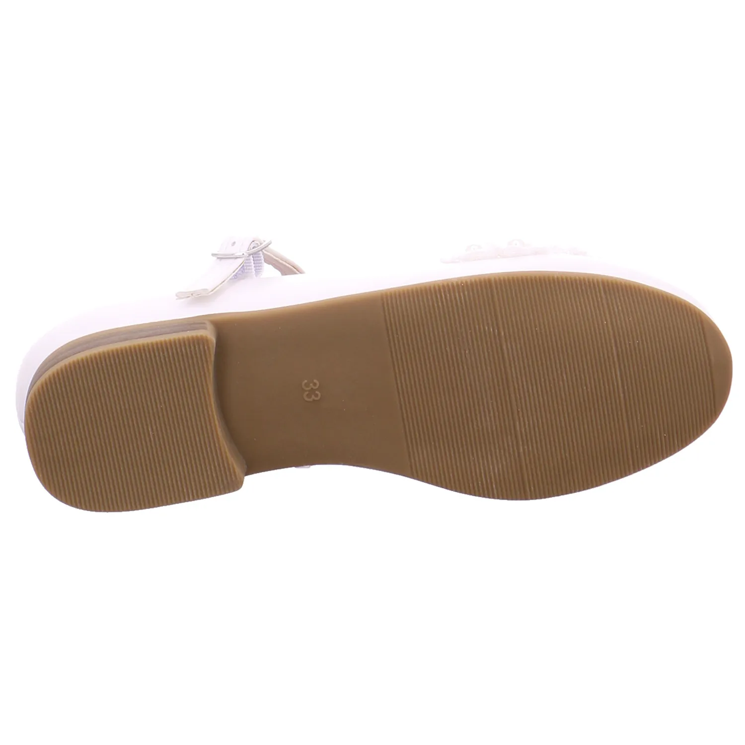 INDIGO Festlicher Sommerschuh Mädchen-Ballerina Weiss Lederimitat INDIGO Festlicher Sommerschuh Mädchen-Ballerina Weiss Lederimitat