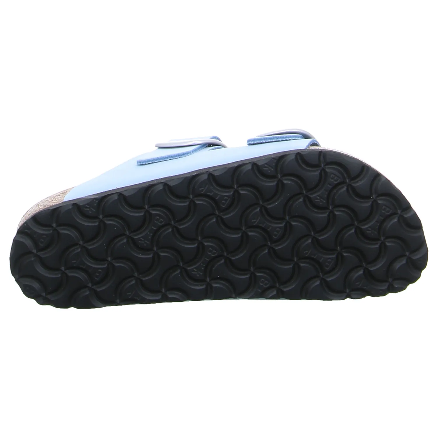 BIRKENSTOCK Bio-Fussbett Hellblau Leder 
