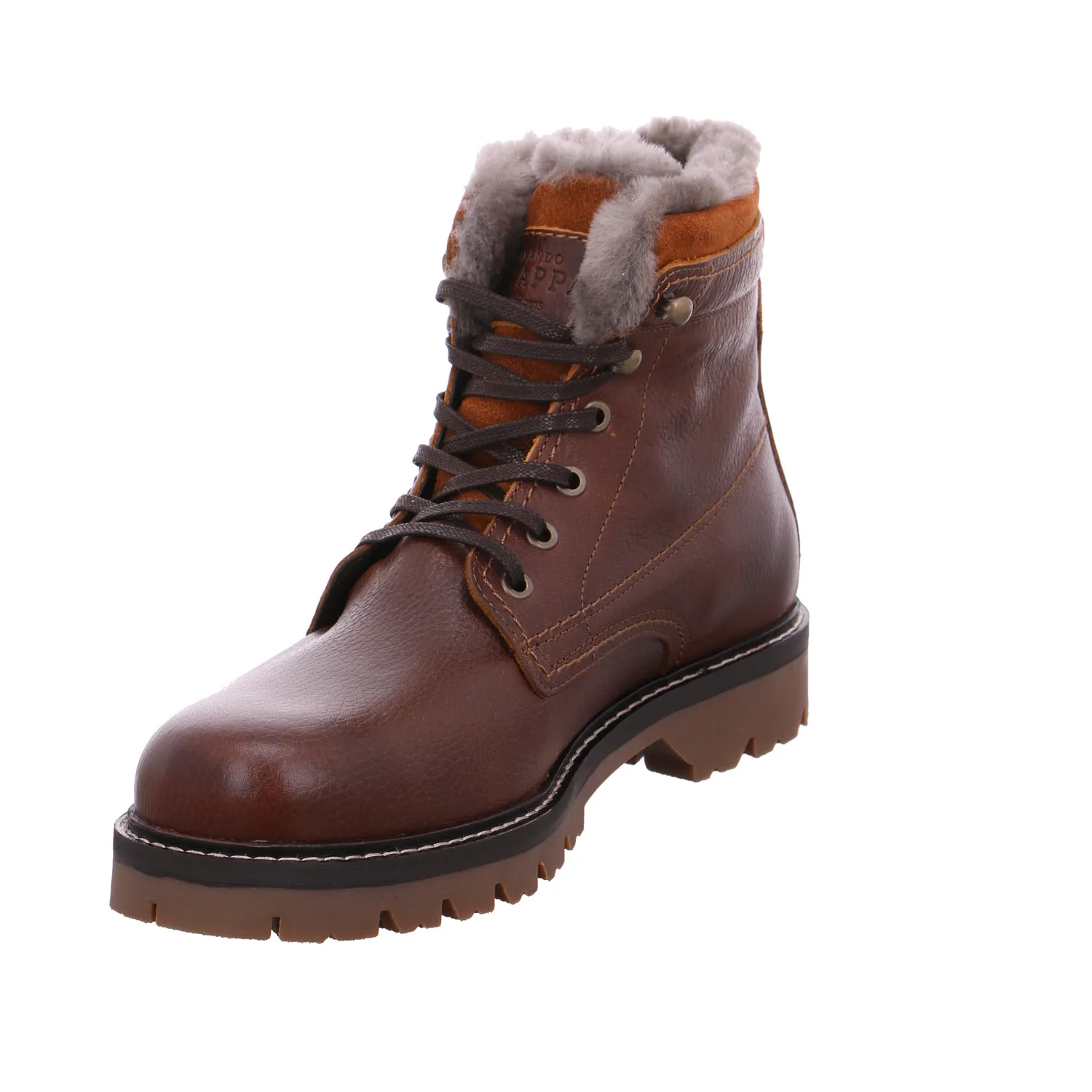 FERNANDO STRAPPA Winter-Boots Cognac Leder 