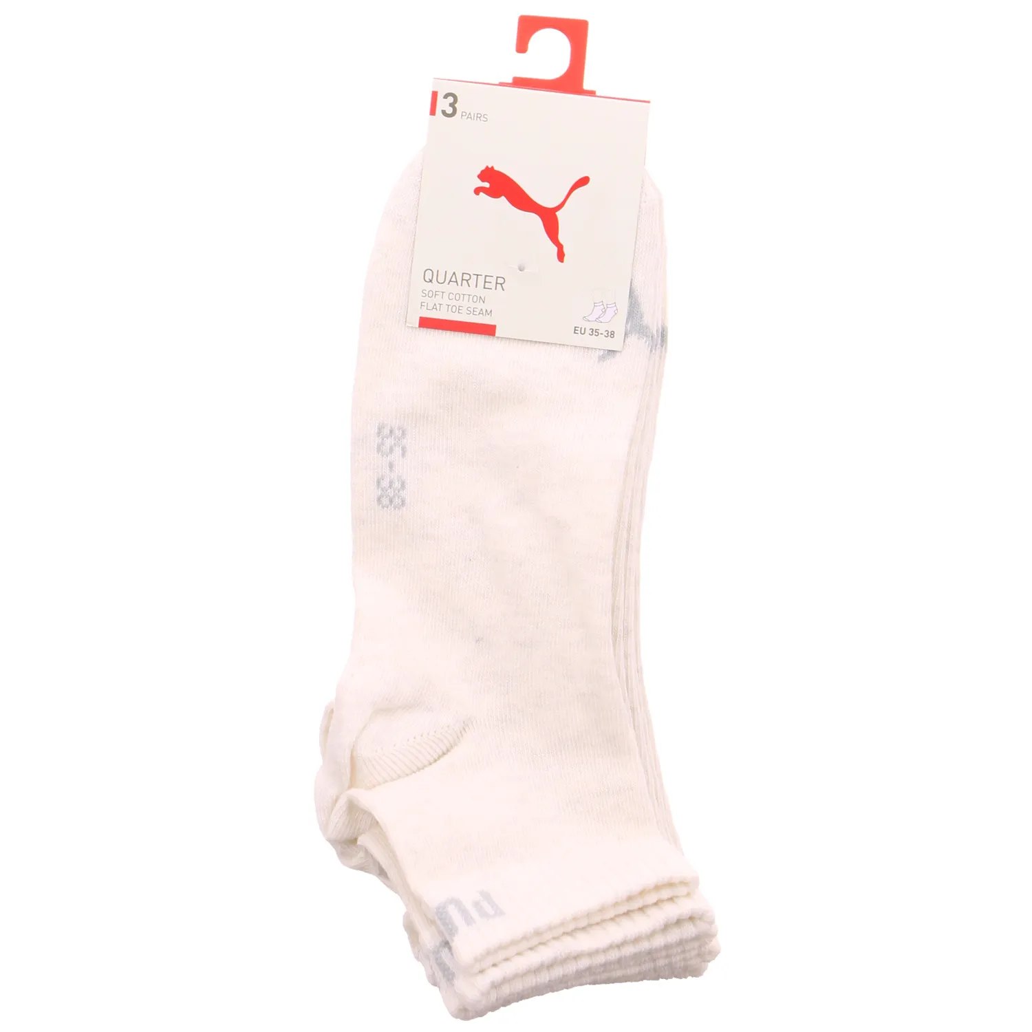 PUMA SOCKEN 3-ER Pack, dünn, Knöchelhoch Freizeitsocken Offwhite Textil PUMA SOCKEN 3-ER Pack, dünn, Knöchelhoch Freizeitsocken Offwhite Textil