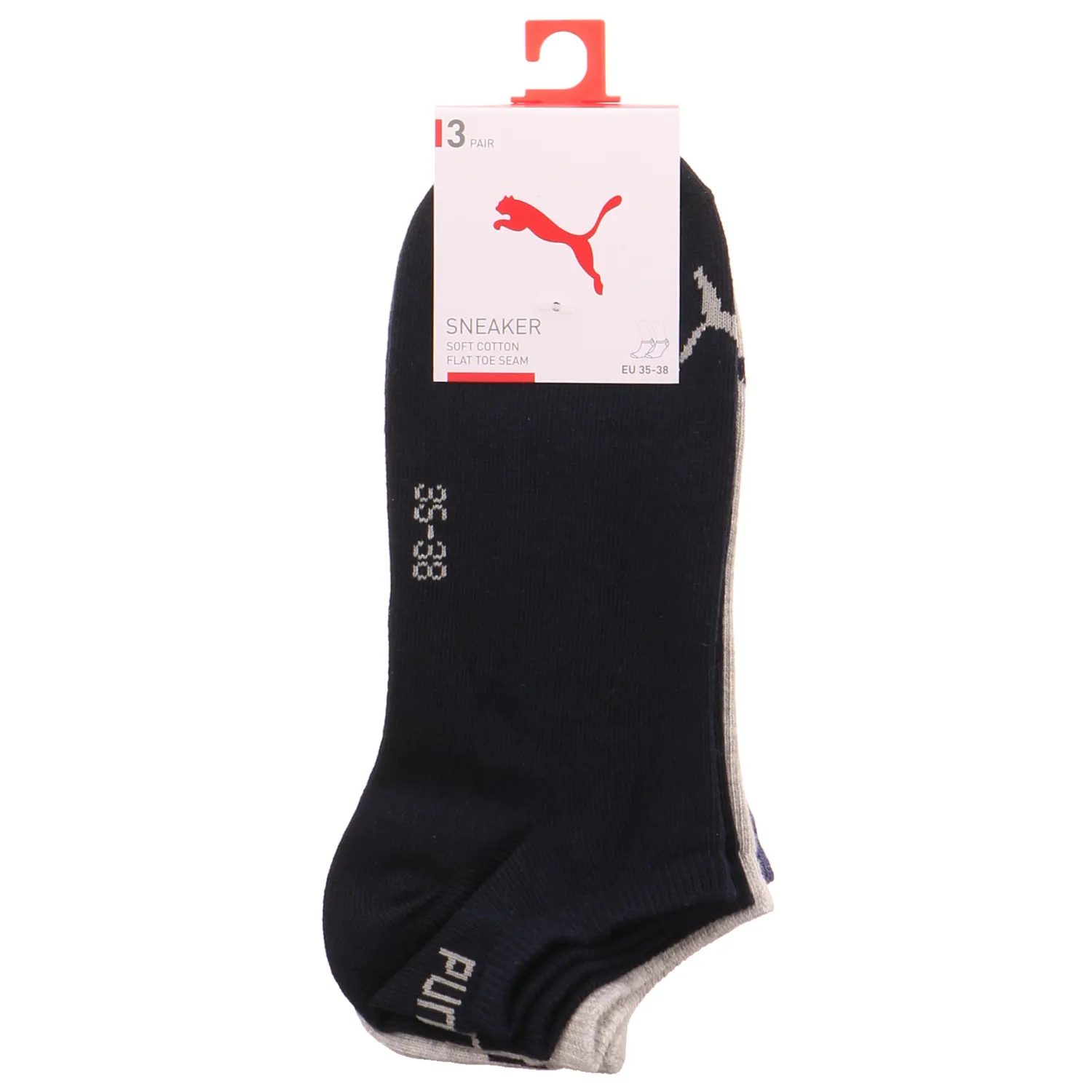 PUMA SOCKEN 3-ER Pack Freizeitsocken Blau Textil PUMA SOCKEN 3-ER Pack Freizeitsocken Blau Textil