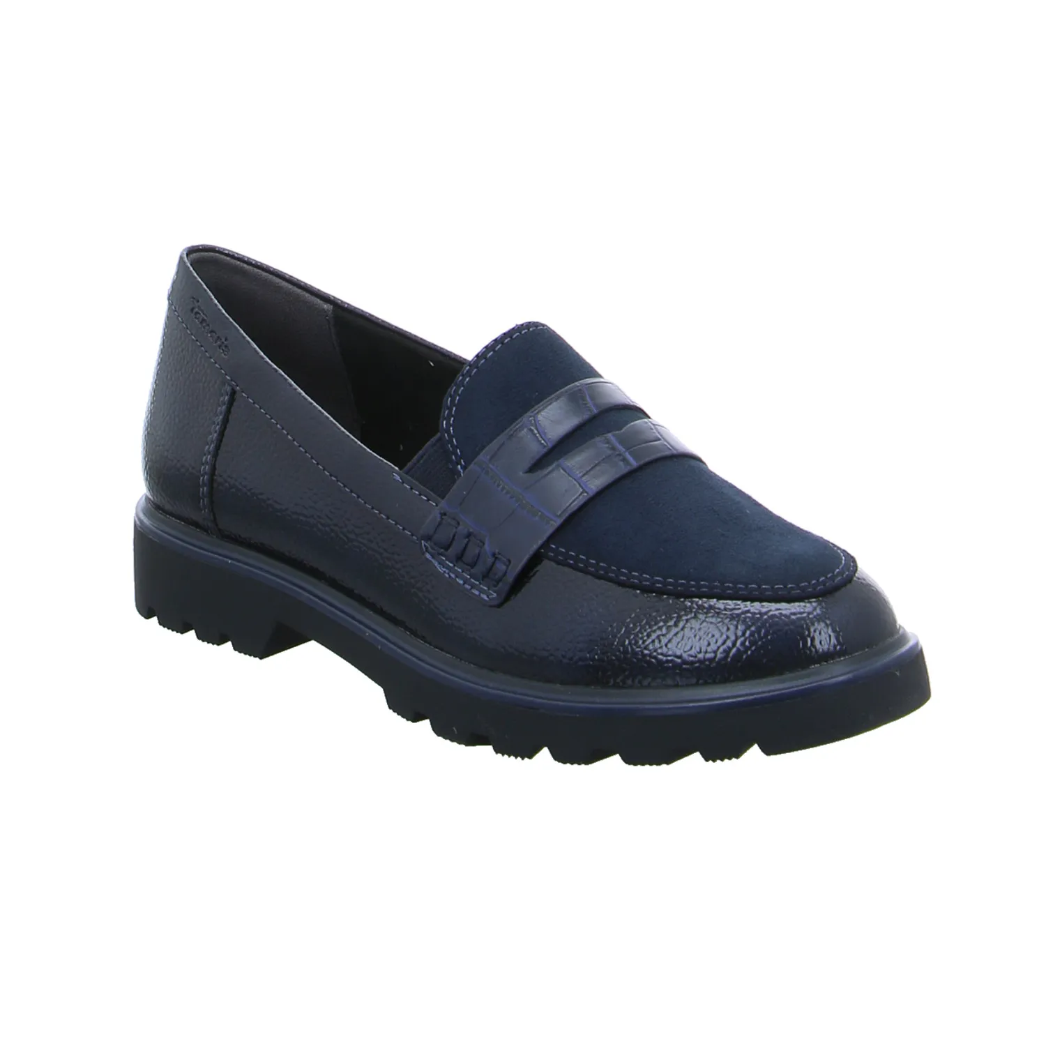 TAMARIS Slipper Navy Lederimitat TAMARIS Slipper Navy Lederimitat