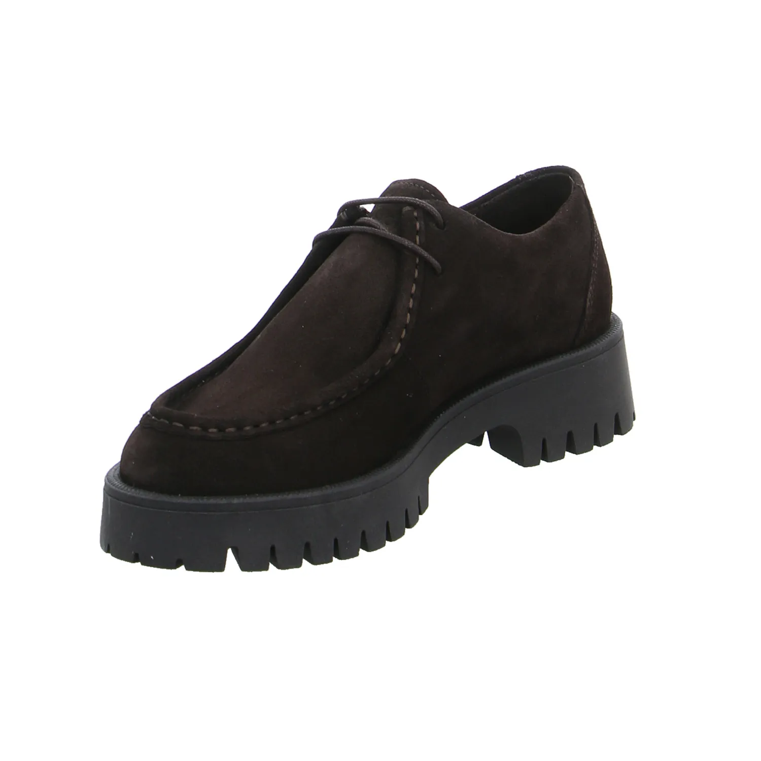 SCHUHENGEL Schnürschuh Braun Leder SCHUHENGEL Schnürschuh Braun Leder