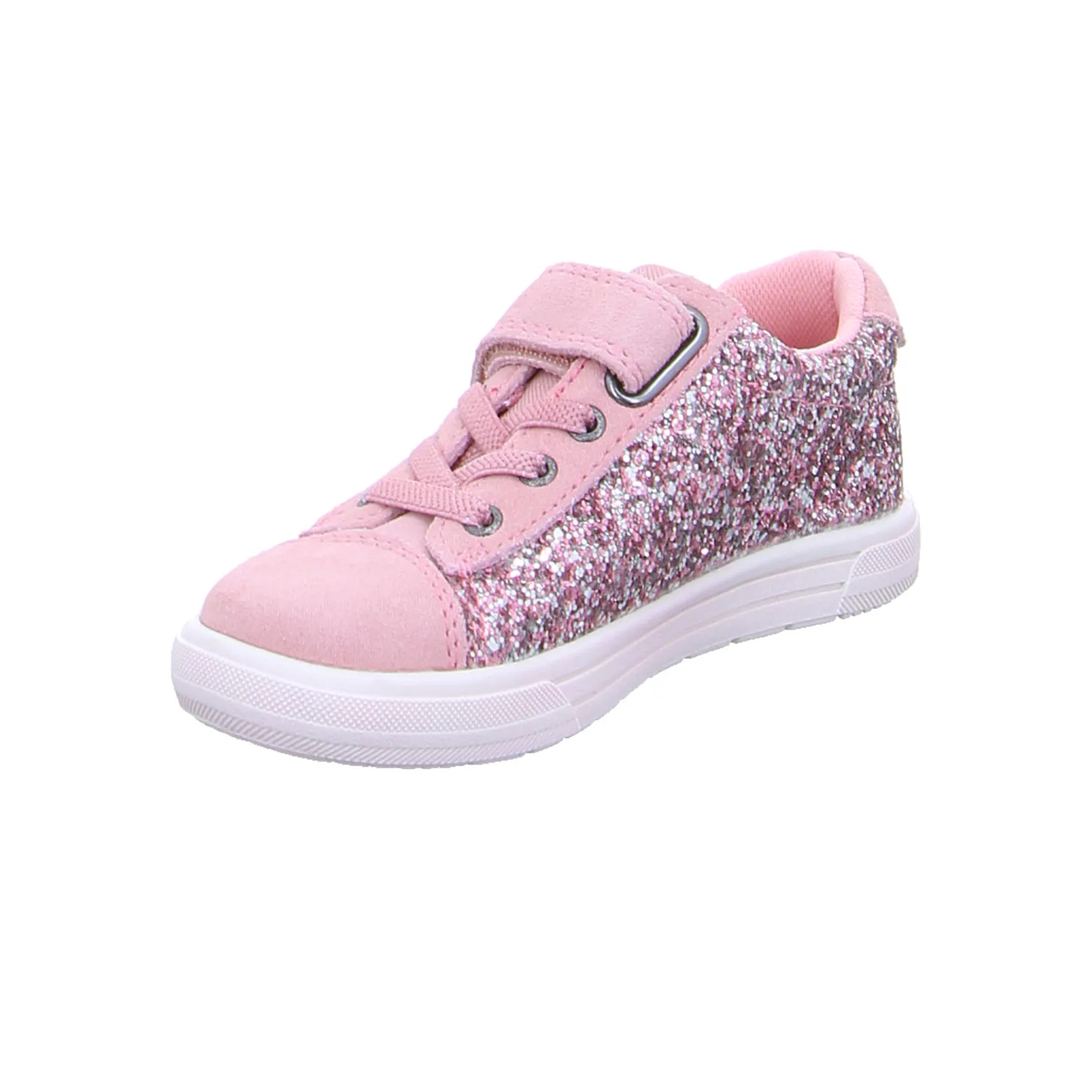 LURCHI Mädchensneaker Kleinkinder-Halbschuh Klett Rosa Leder 