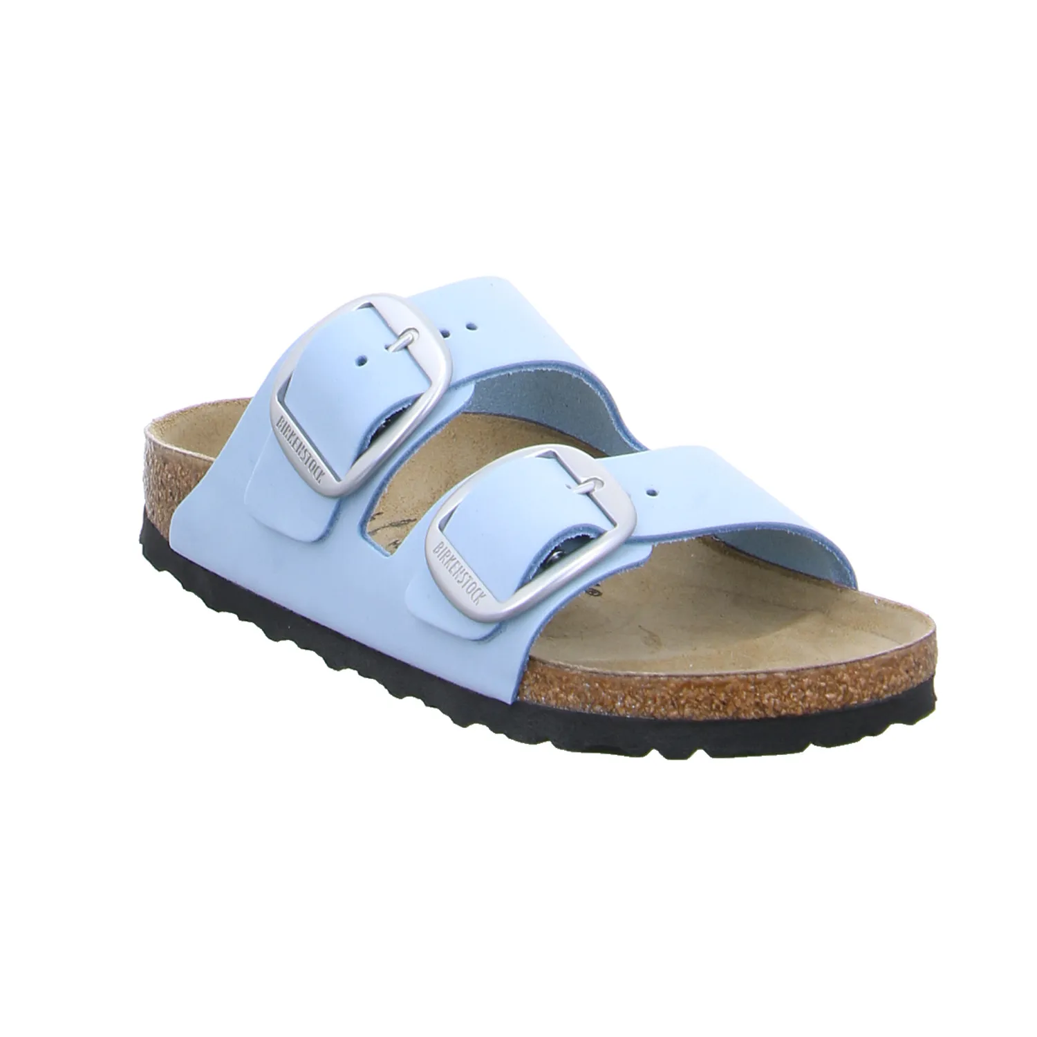 BIRKENSTOCK Bio-Fussbett Hellblau Leder 