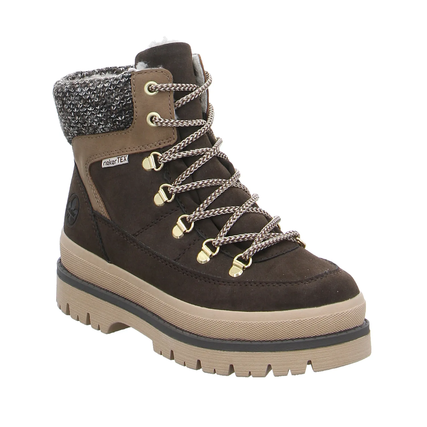 RIEKER Boot Braun Lederimitat RIEKER Boot Braun Lederimitat